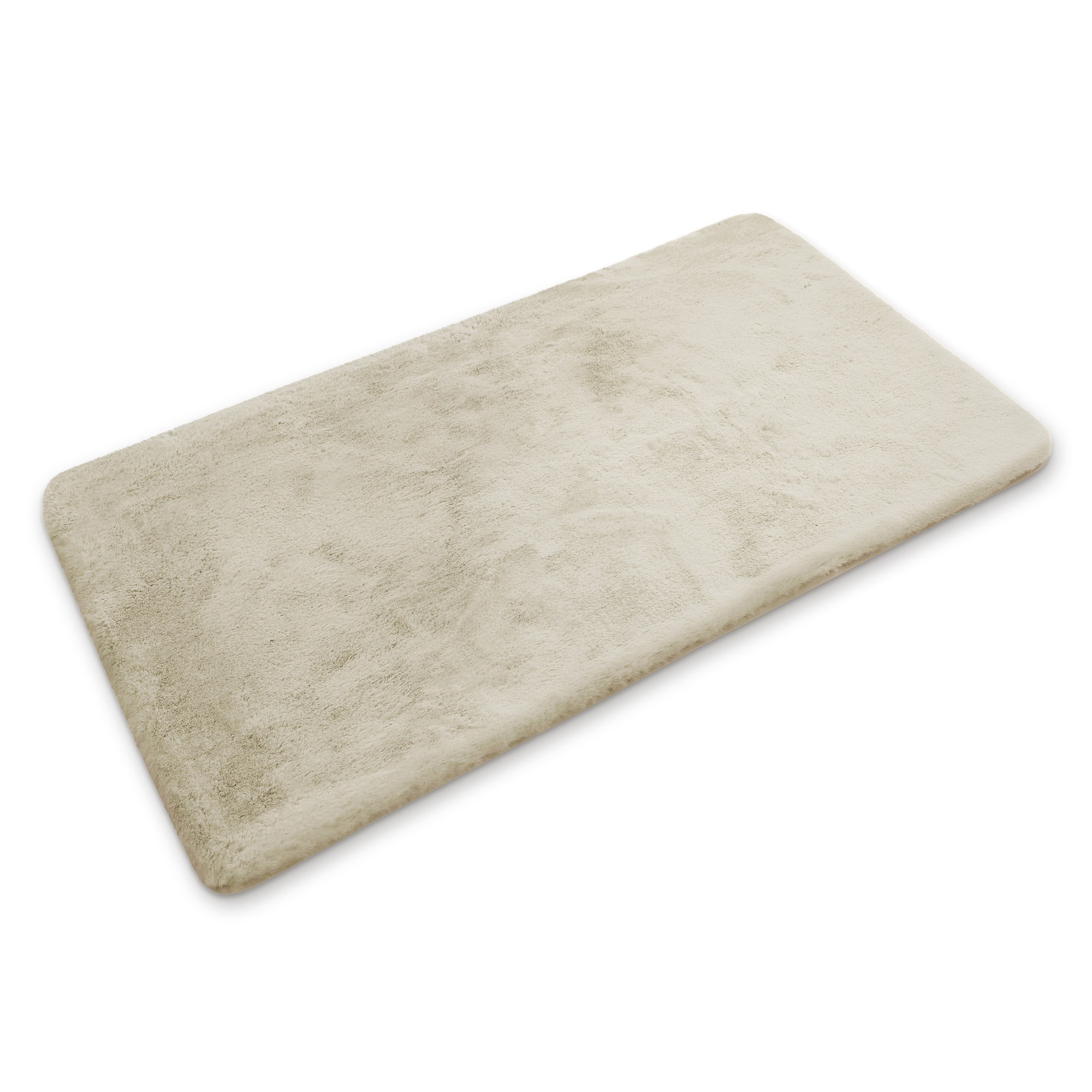 OTTO home Badematte "Lennja" Höhe 25 mm rutschhemmend beschichtet fußbodenheizungsgeeignet Badteppich, getuftet, Uni, antirutsch, flauschig wie Kaninchenfell