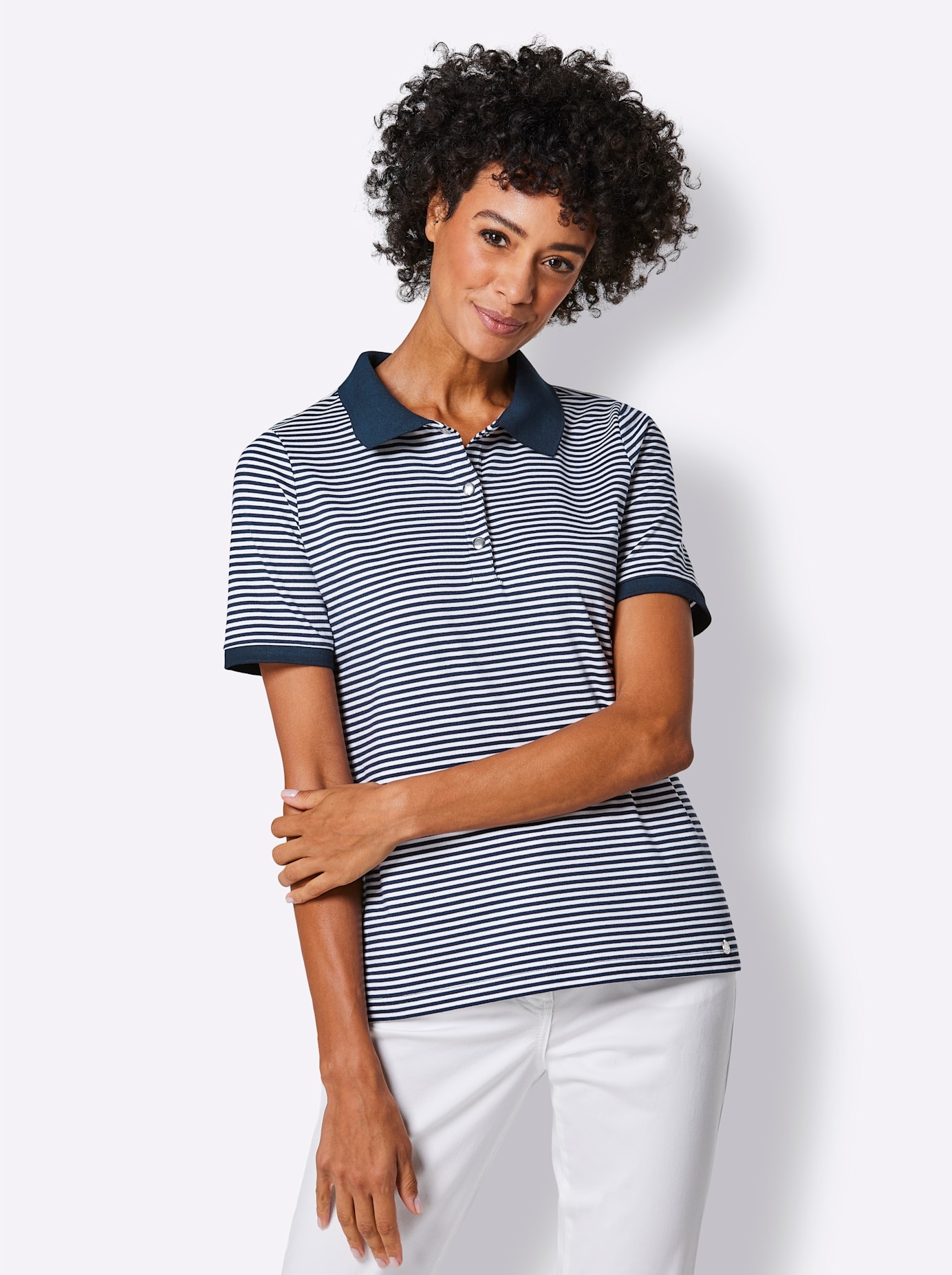 CREATION L PREMIUM Poloshirt »Lyocell-Baumwoll-Shirt« 1 Stk.