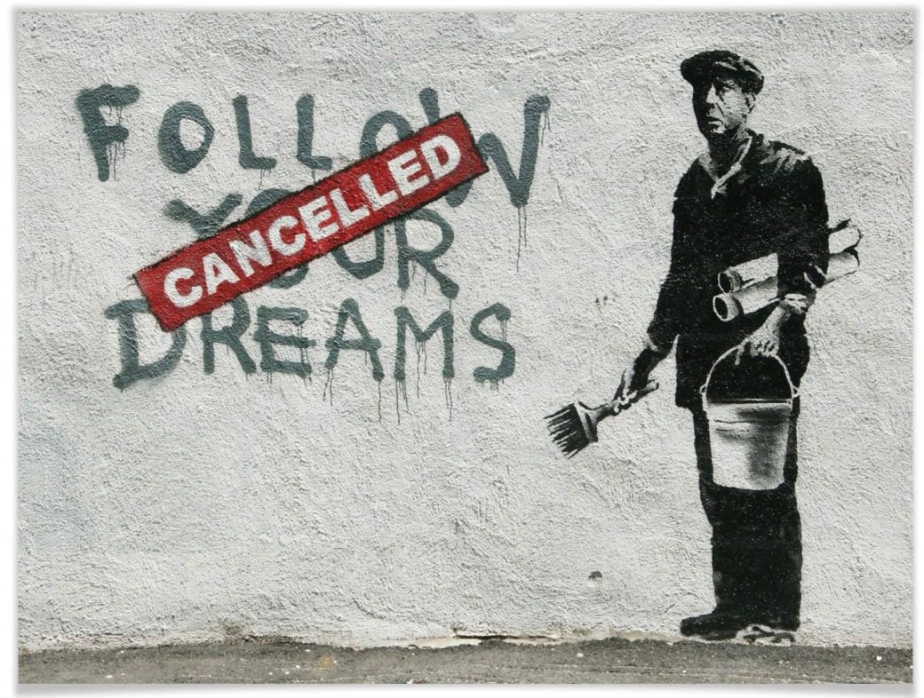 Follow Wandbild, Jelmoli-Versand dreams«, your | Bilder »Graffiti Wandposter St.), (1 Poster Bild, online Schriftzug, shoppen Wall-Art Poster,