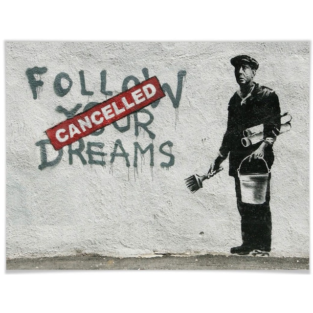 Wall-Art Poster »Graffiti Bilder Follow your dreams«, Schriftzug, (1 St.),  Poster, Wandbild, Bild, Wandposter online shoppen | Jelmoli-Versand