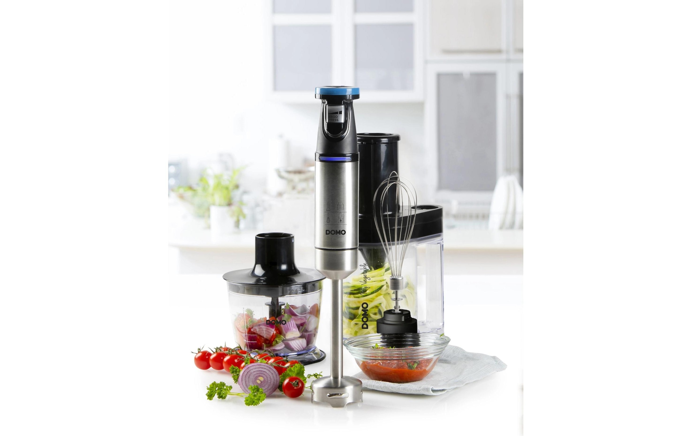 Domo Stabmixer »DO9254M Schwarz/Silber«, 800 W