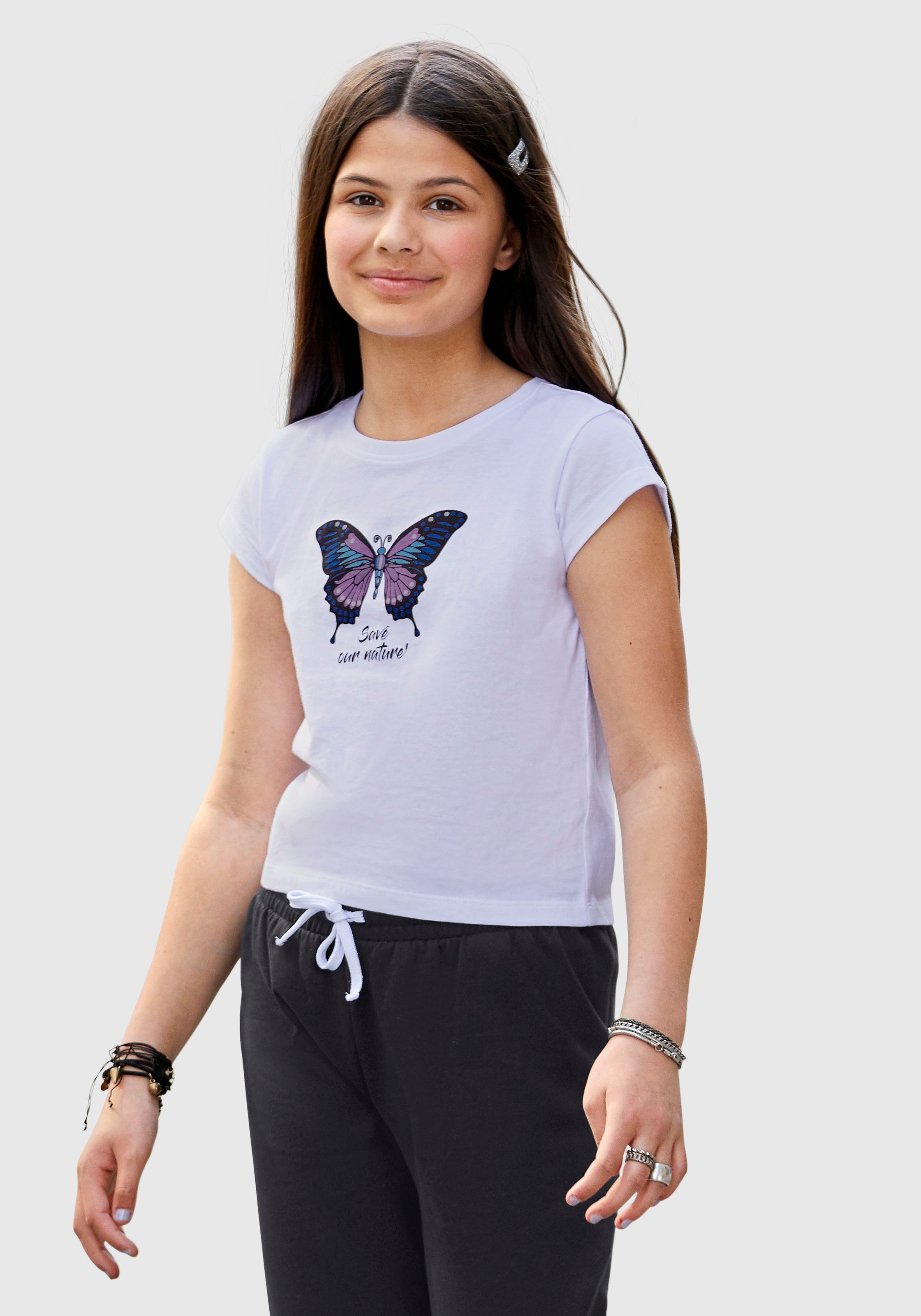 bestellen | online Jelmoli-Versand KIDSWORLD T-Shirt, gerader kürzerer ✵ in Form