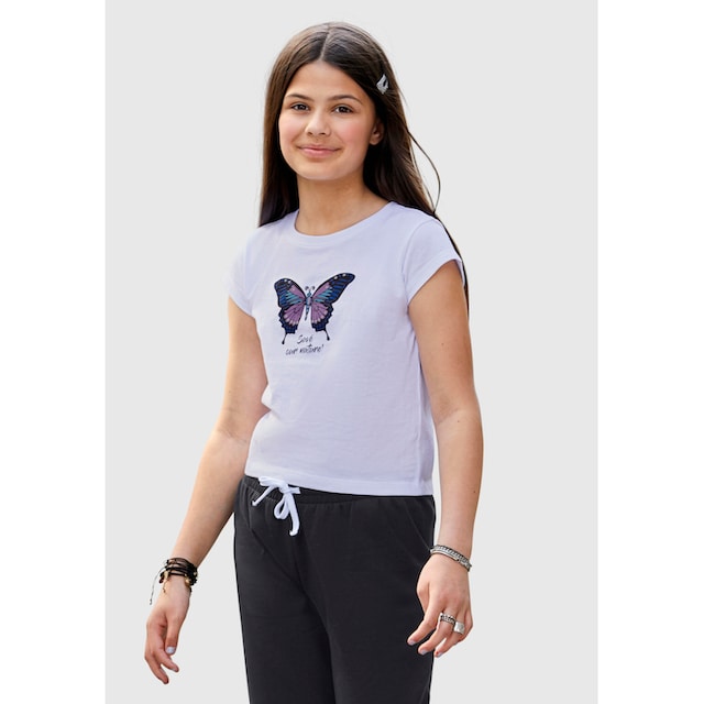 ✵ KIDSWORLD T-Shirt, in kürzerer gerader Form online bestellen |  Jelmoli-Versand