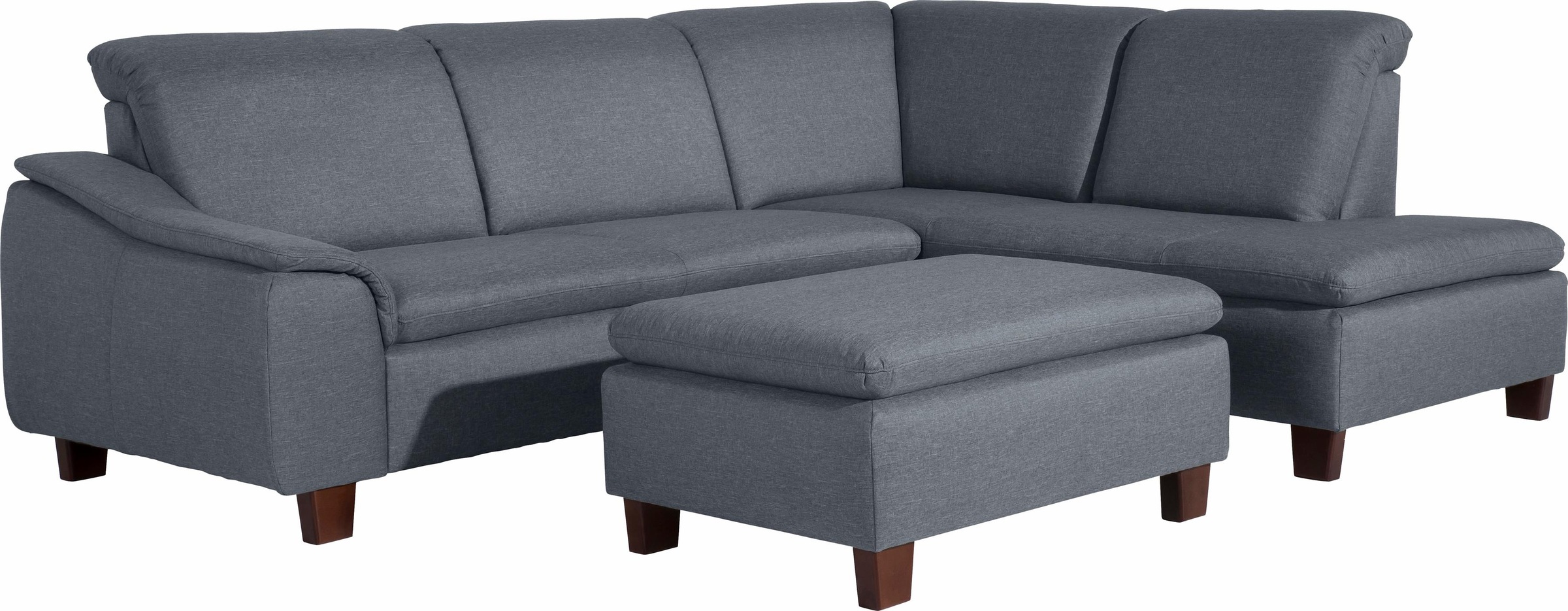 Max Winzer® Ecksofa »Alessio, aktuelle Mattenoptik, geschwungene Formensprache, bequem«, mit abgerundeter Rückenlehne, Ottomane wahlweise links oder rechts