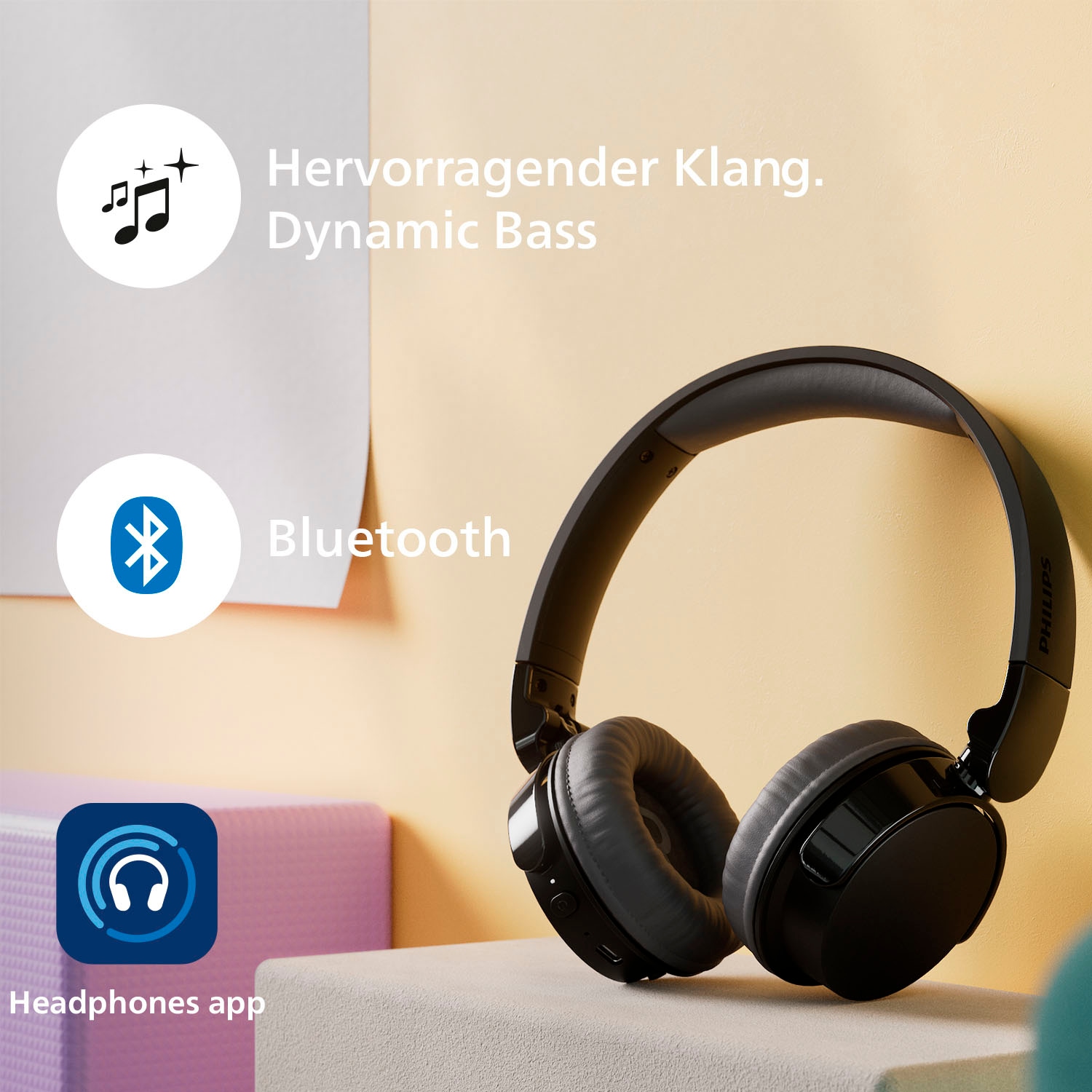 Philips wireless Kopfhörer »TAH 3209«, A2DP Bluetooth-AVRCP Bluetooth-HFP-Bluetooth, Freisprechfunktion-Geräuschisolierung-Multi-Point-Verbindung-Sprachsteuerung-kompatibel mit Siri