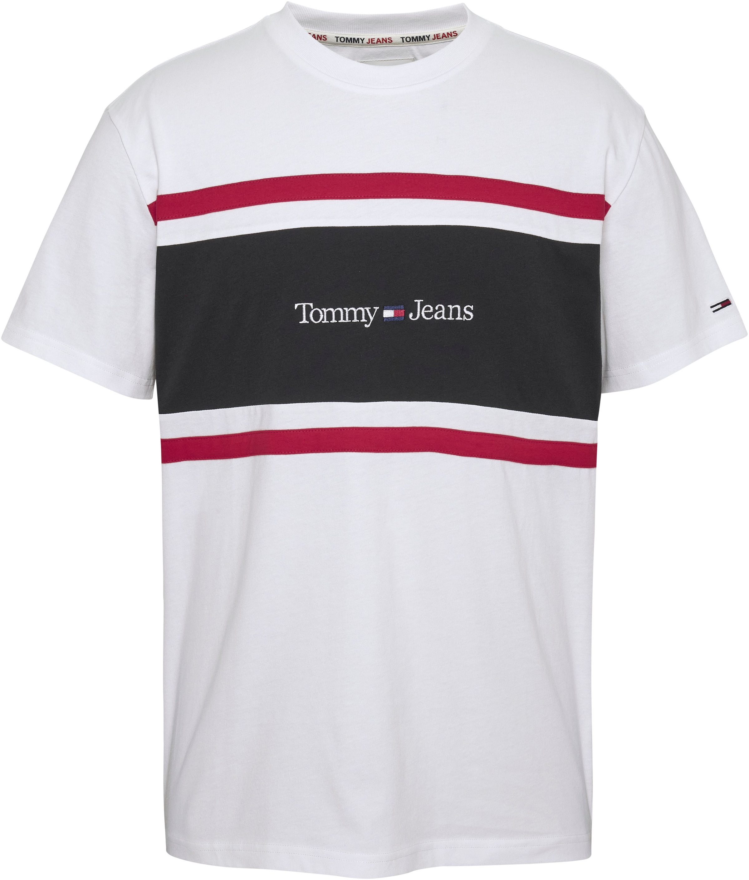 online Jeans mit bestellen Tommy CLSC Streifen-Detail T-Shirt »TJM | TEE«, LINEAR CUT & SEW Jelmoli-Versand