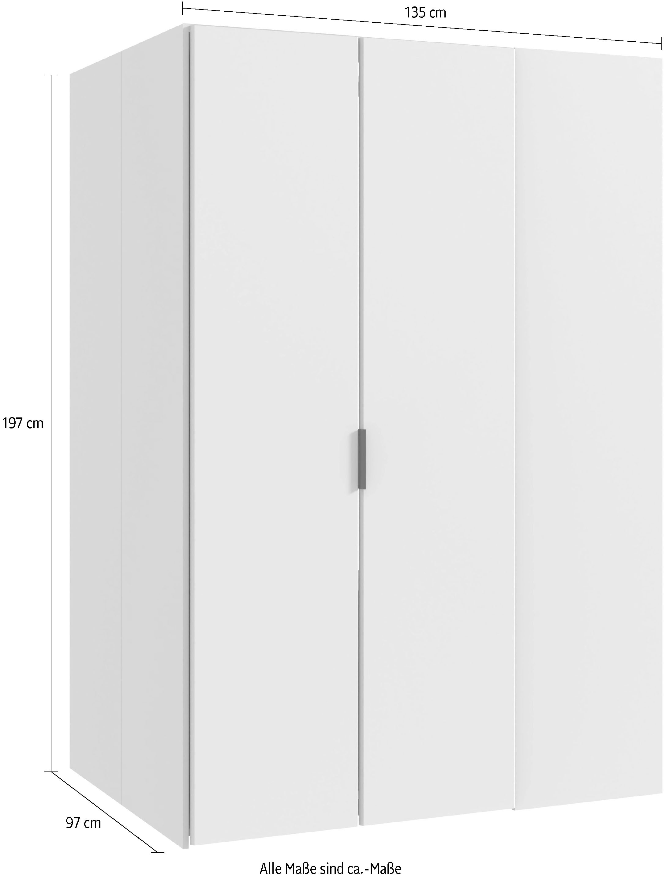 Wimex Eckschrank »Norderney«, Begehbarer Kleiderschrank, Ecklösung, Garderobe