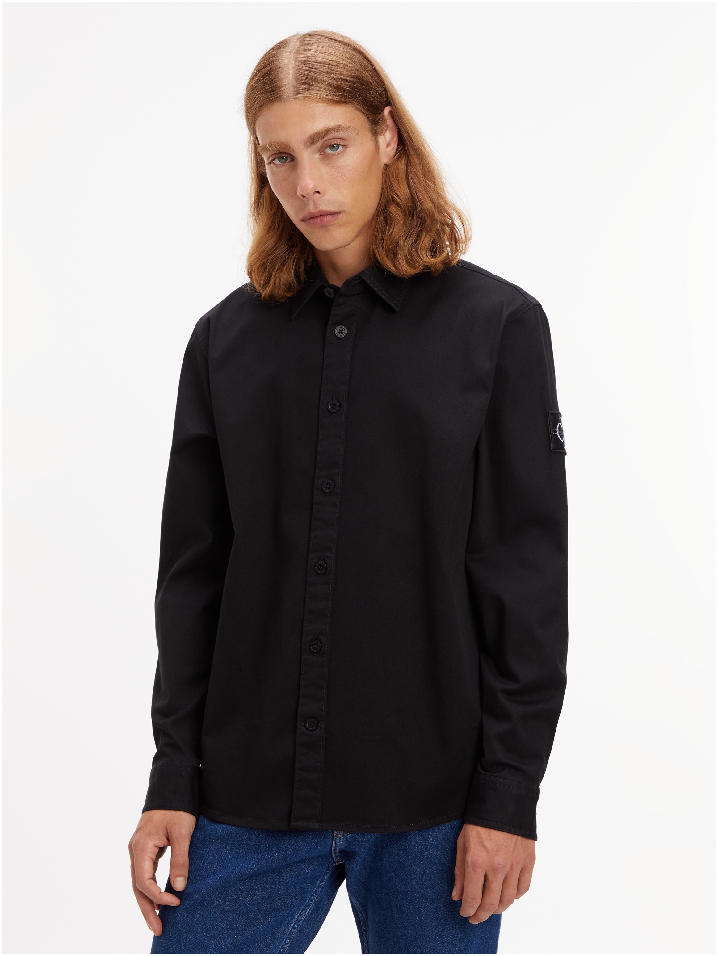 Langarmhemd »MONOLOGO BADGE RELAXED SHIRT«