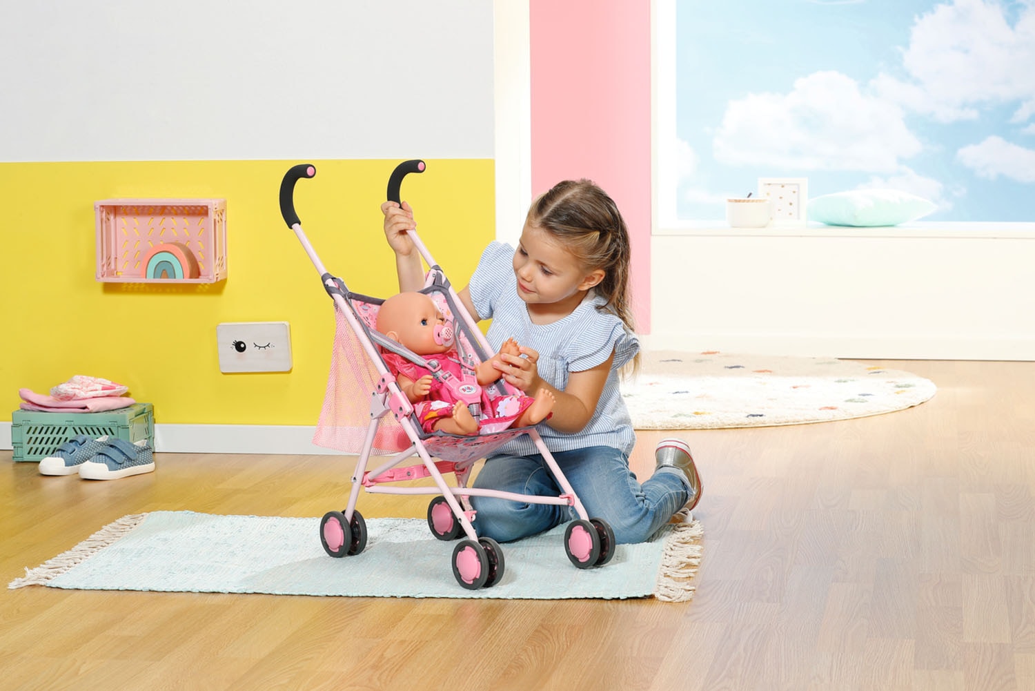 Baby Born Puppenbuggy, mit Einkaufsnetz