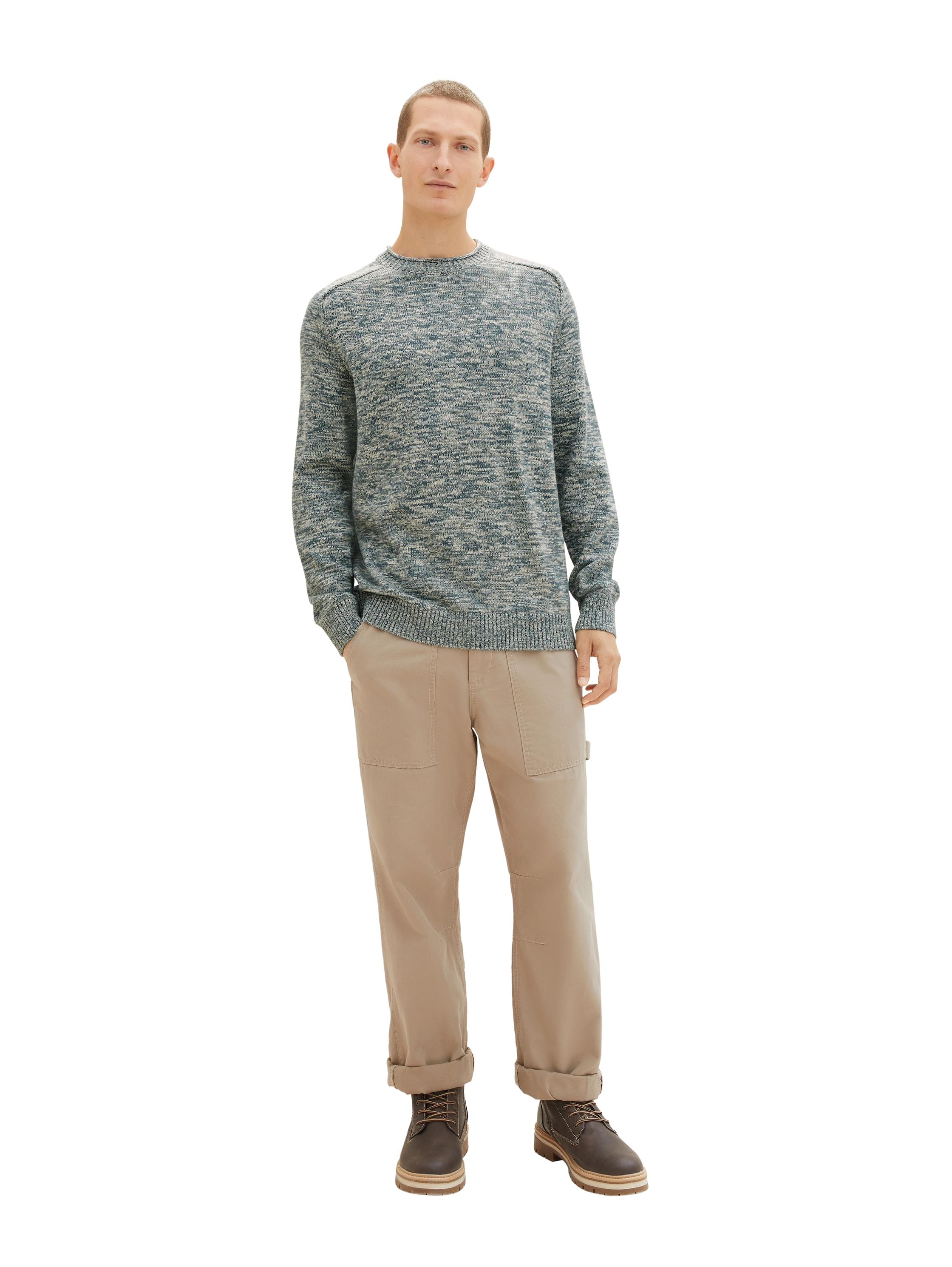 TOM TAILOR Strickpullover, mit Melange Optik