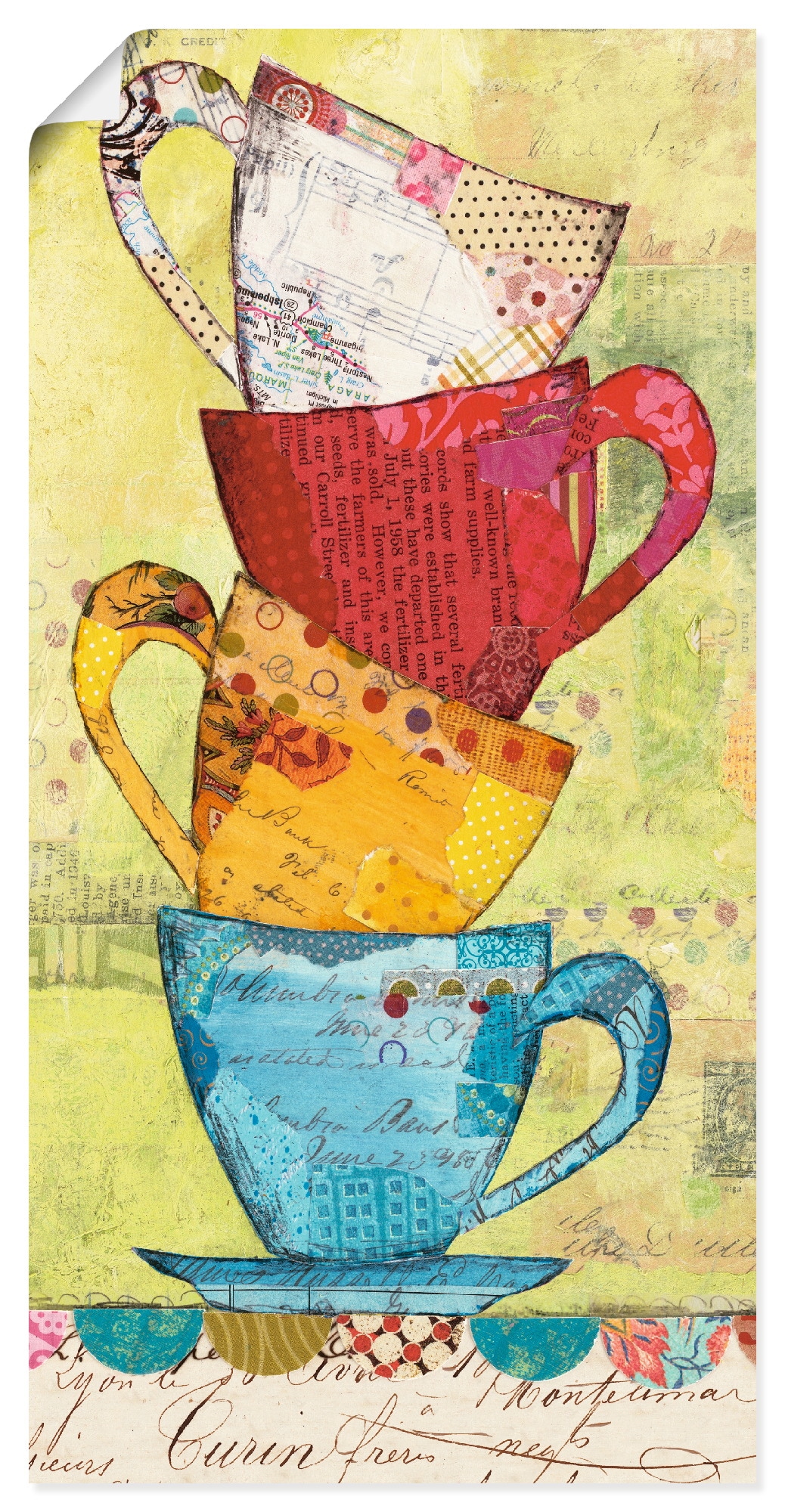 Artland Wandbild »Komm zum Kaffee«, Geschirr & Besteck, (1 St.), als  Leinwandbild, Wandaufkleber oder Poster in versch. Grössen online kaufen |  Jelmoli-Versand