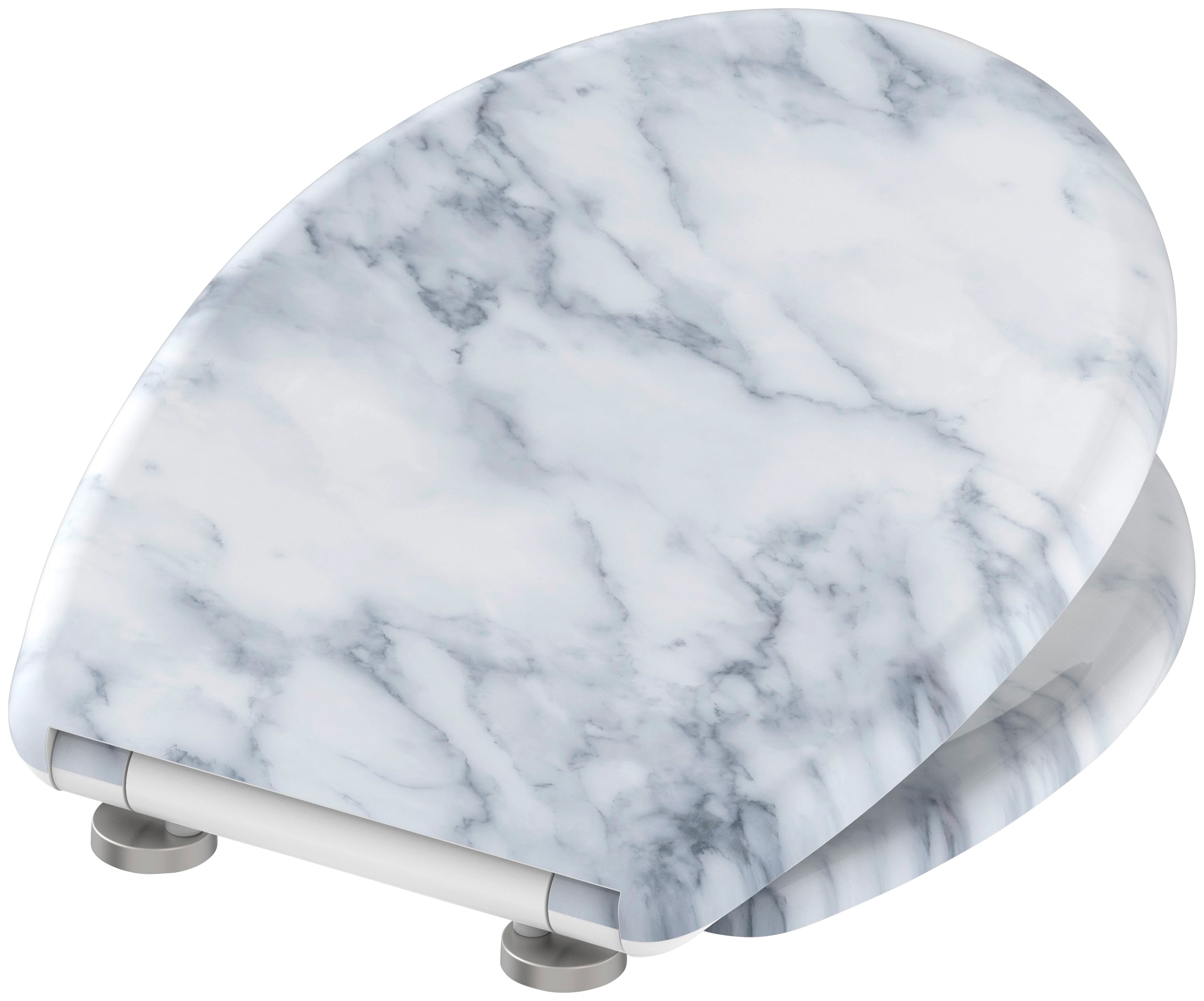 welltime WC-Sitz »Marble«, abnehmbar, Absenkautomatik, bruchsicher, Duroplast, Schnellverschluss