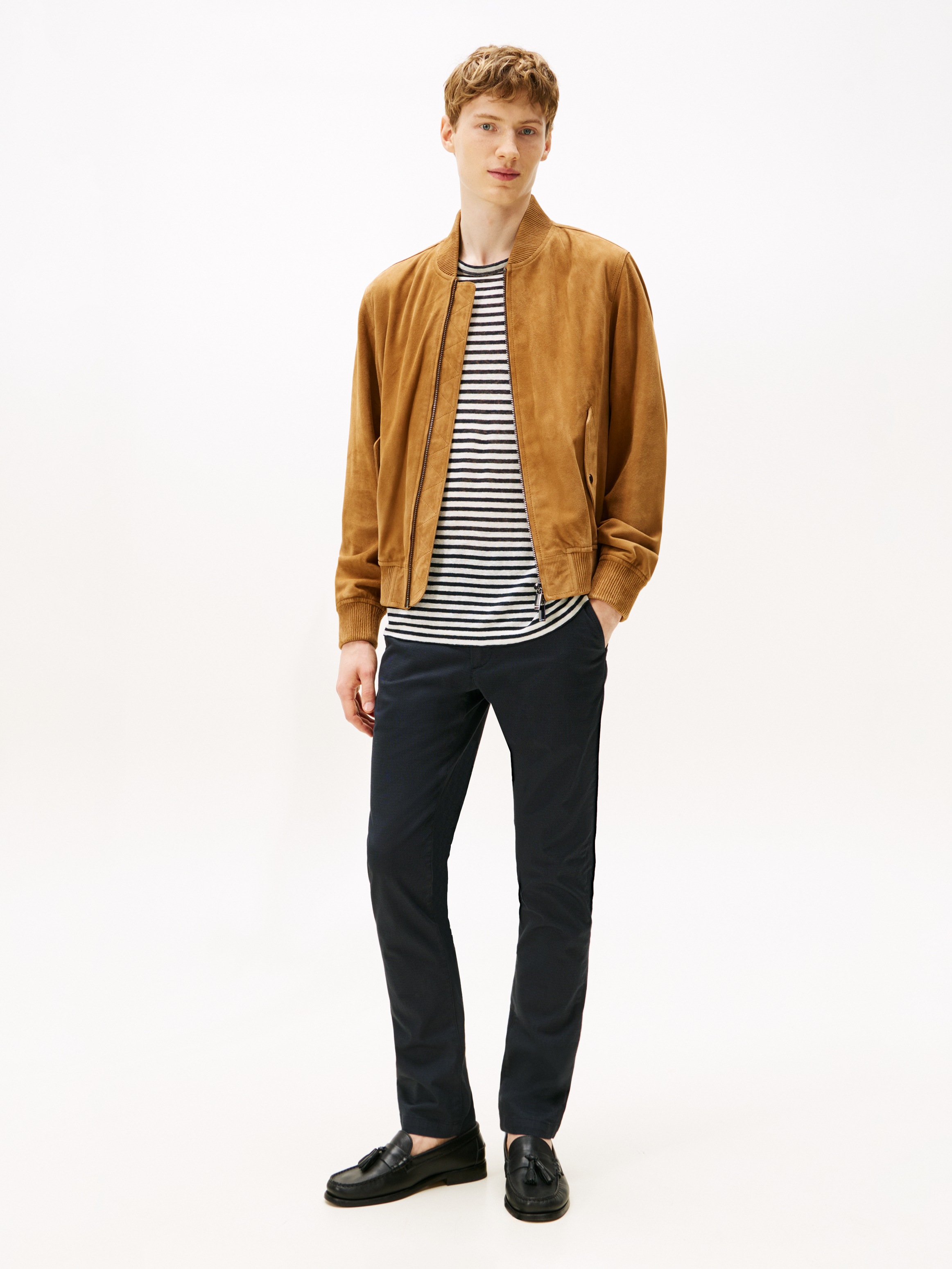 Tommy Hilfiger Chinohose »BLEECKER PRINTED ST«, Slim Fit, strukturierte Qualität