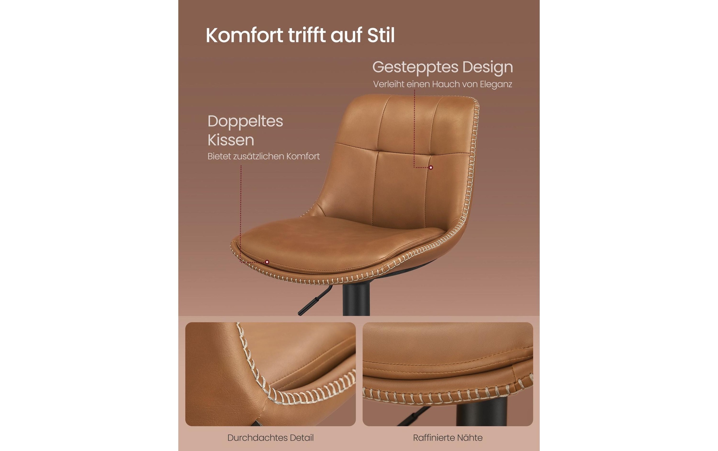 VASAGLE Barhocker »2er Set 48 x 90 cm/112 cm«