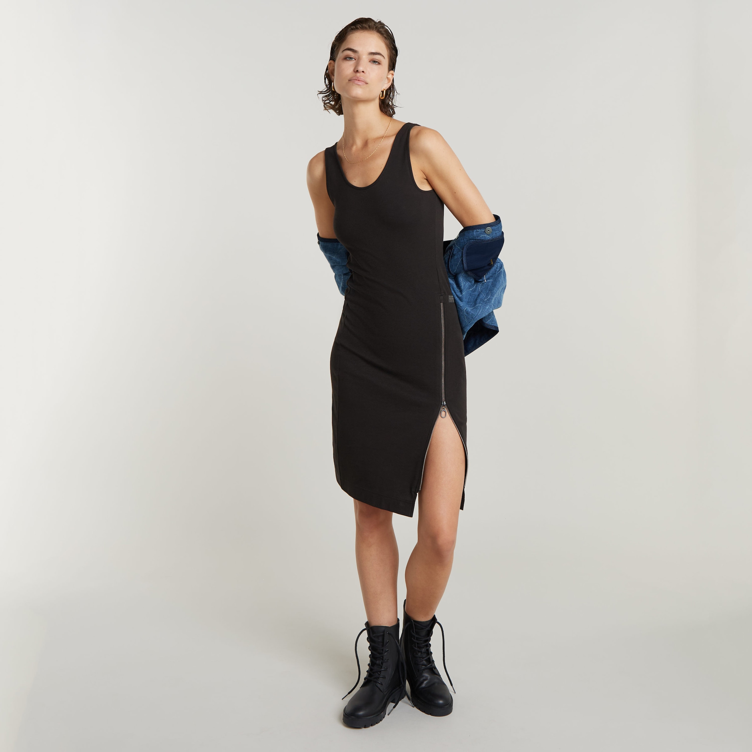 G-Star RAW Abendkleid »Asymmetrical zip dress wmn«