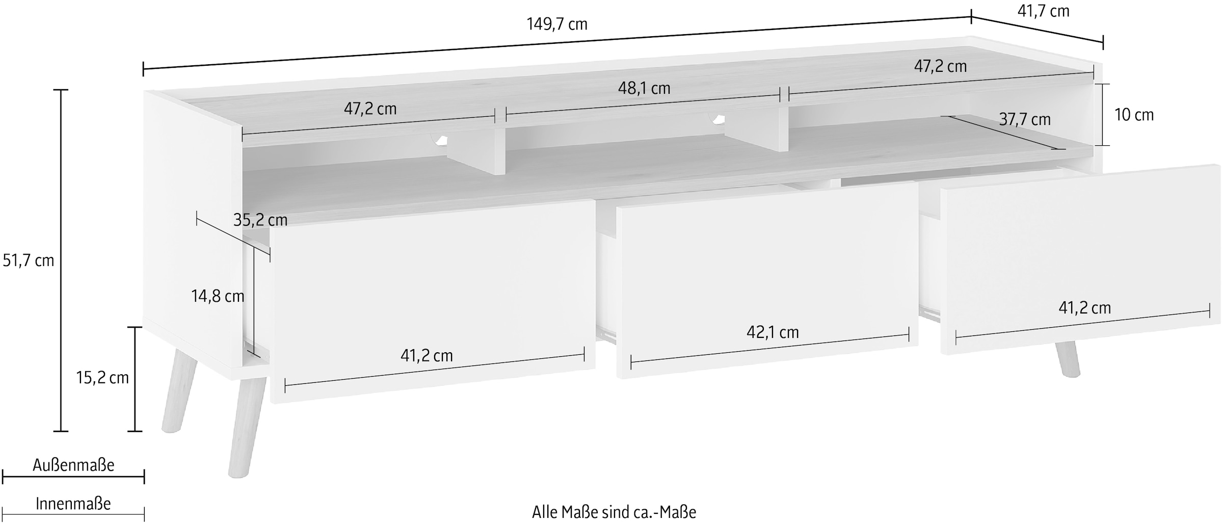 INOSIGN Lowboard »Scandi«, Breite 150 cm
