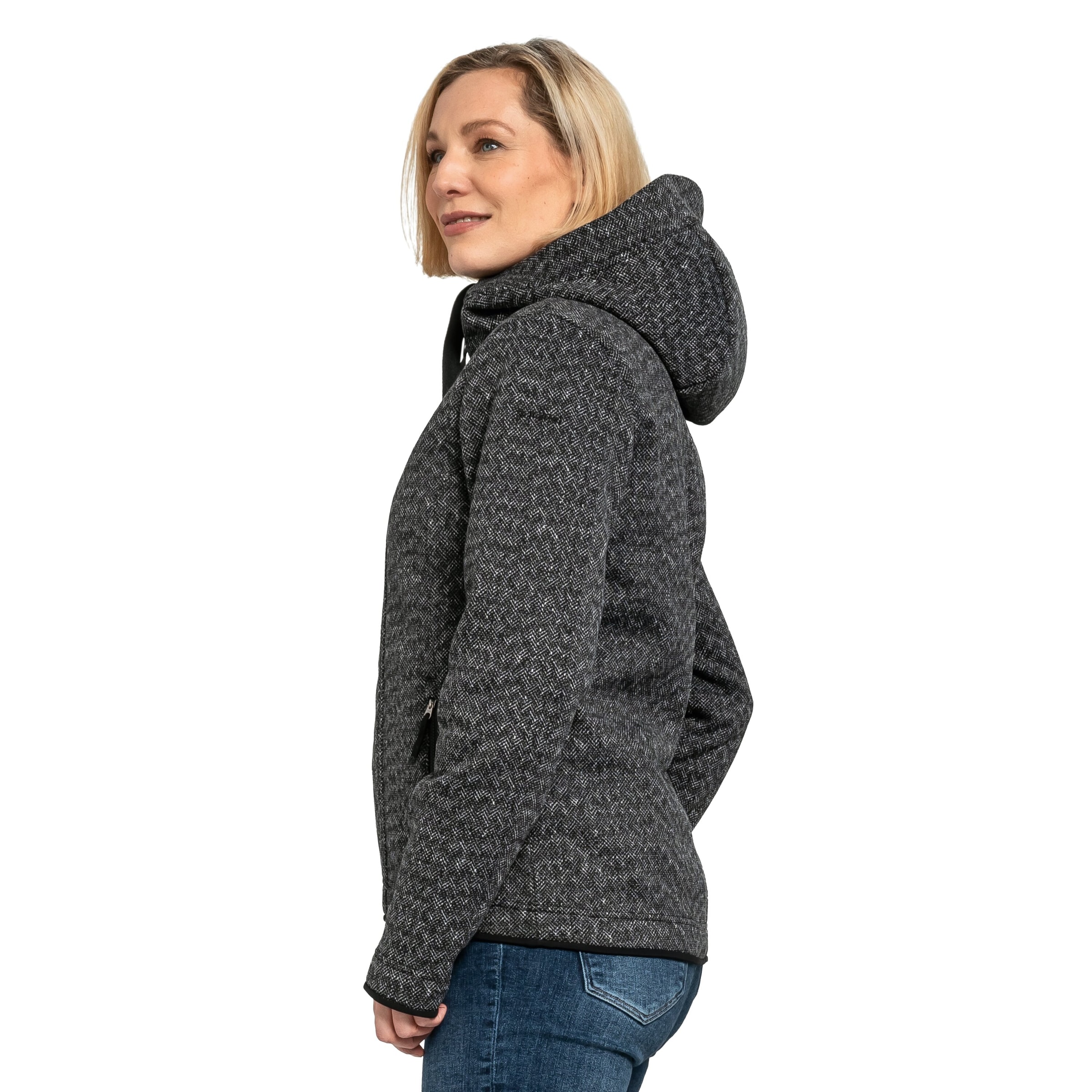Schöffel Fleecejacke »Fleece Hoody Aurora L«, mit Kapuze, Wärmend, atmungsaktiv Übergangsjacke