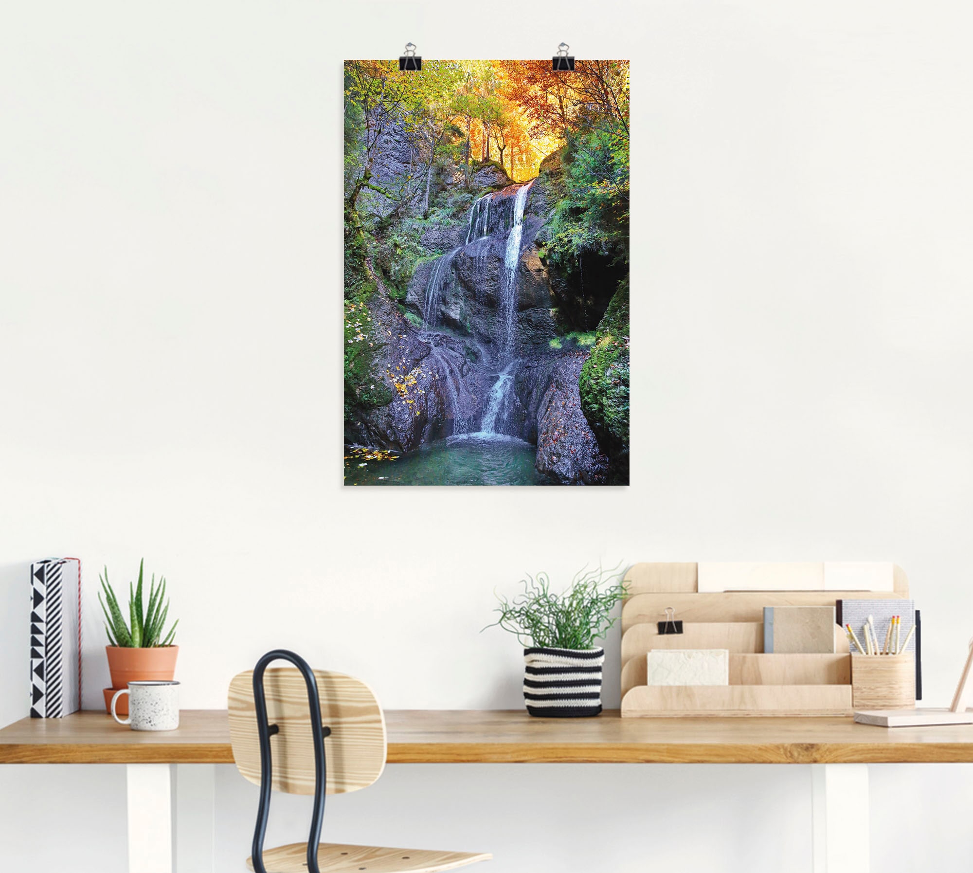 Artland Wandbild »Niedersonthofener Wasserfall im Allgäu«, Wasserfallbilder, (1 St.), als Leinwandbild, Poster in verschied. Grössen