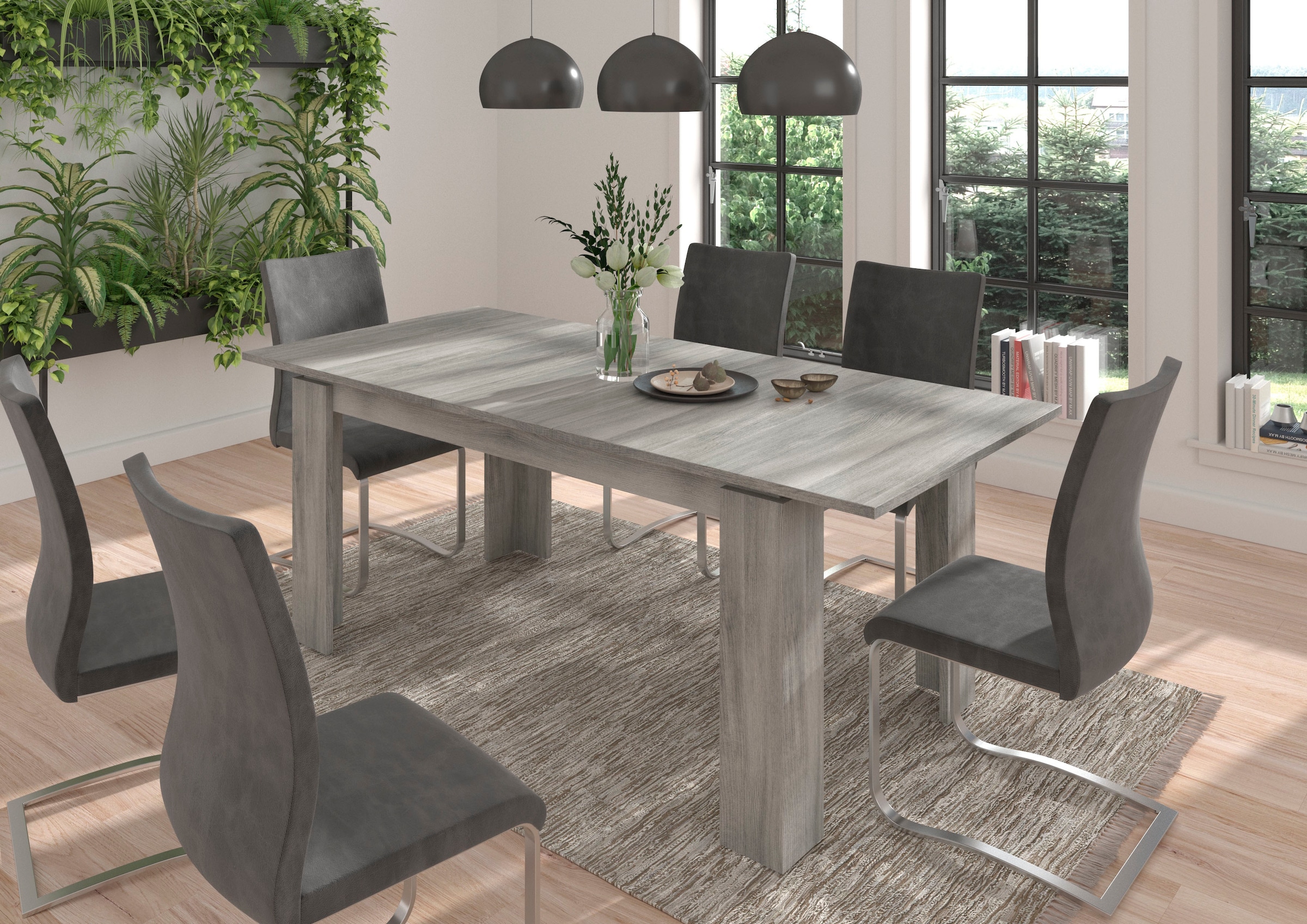 INOSIGN Esstisch »Kalmar, rechteckig, 160 cm ausziehbar auf 200 cm, inkl. Einlegeplatte«, Esszimmertisch, Tisch, Küchentisch, dining table