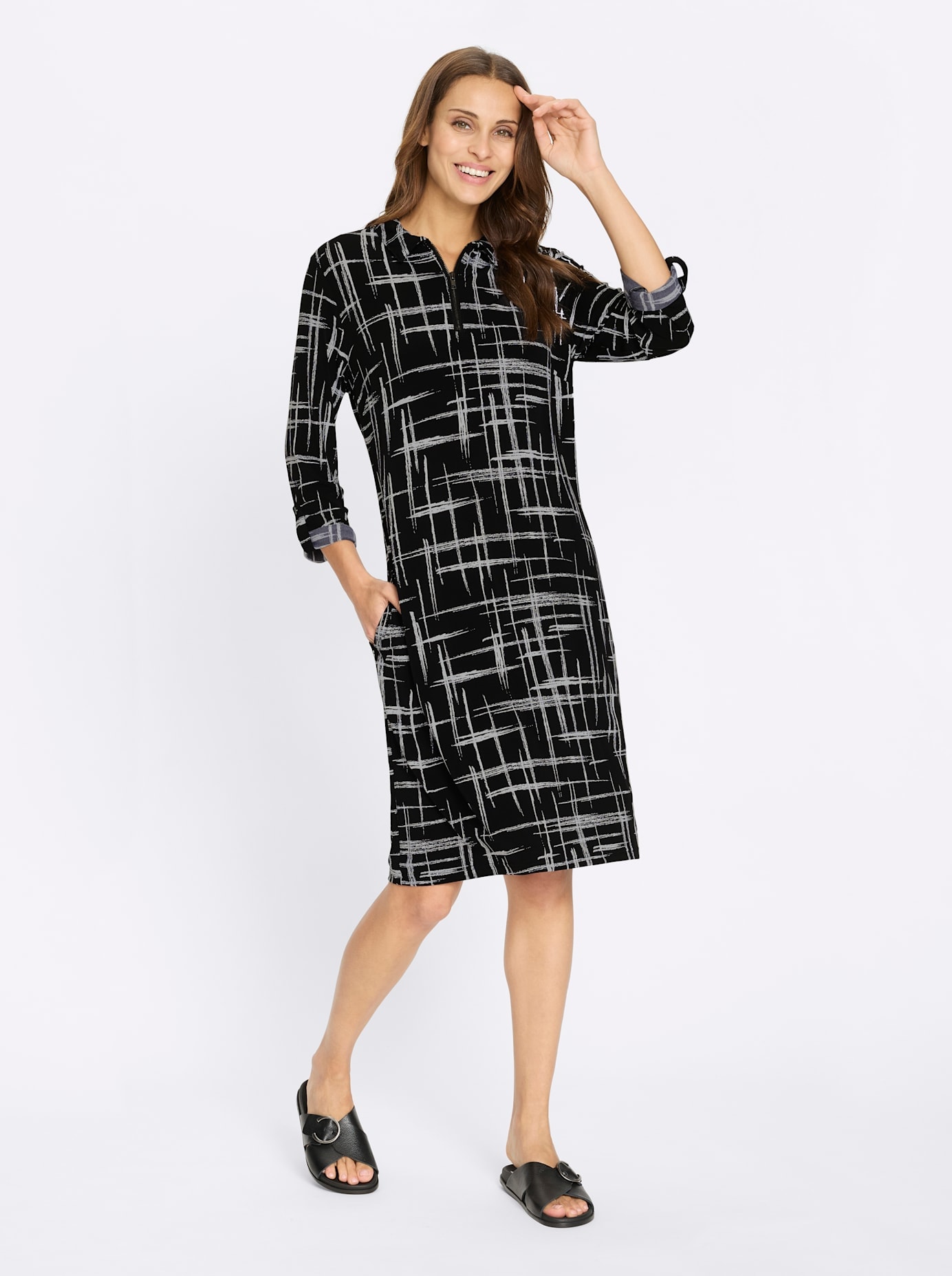 Inspirationen Druckkleid »Druck-Kleid« Nahttasche