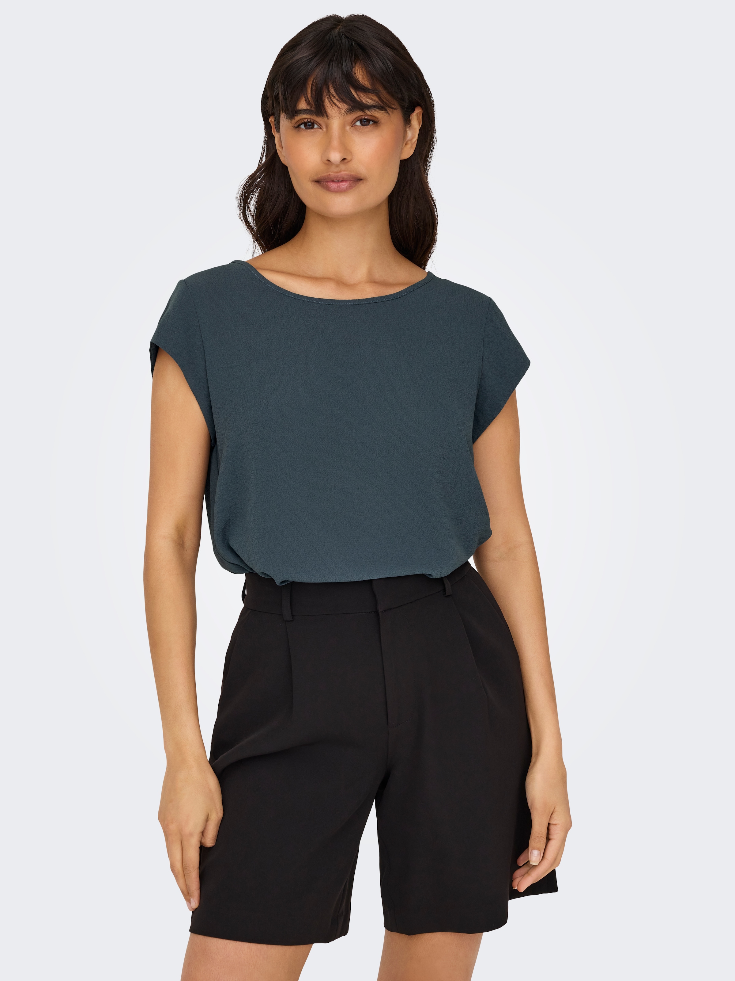 ONLY Kurzarmbluse »ONLVIC S/S SOLID TOP NOOS PTM«