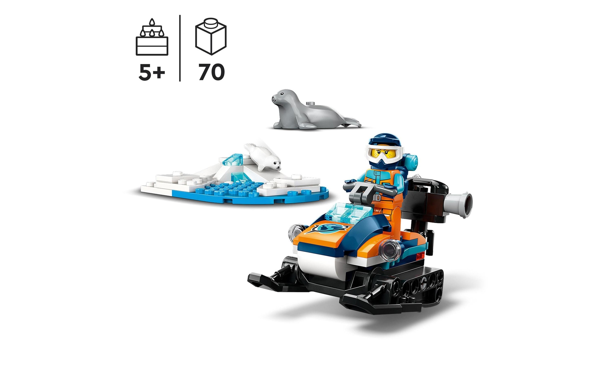 LEGO® Spielbausteine »City Arktis-Schneemobil 60376«, (70 St.)
