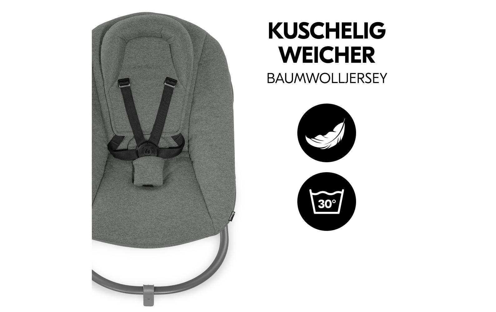 Hauck Hochstuhlaufsatz »Alpha Bouncer Premium Dark Grey« bis