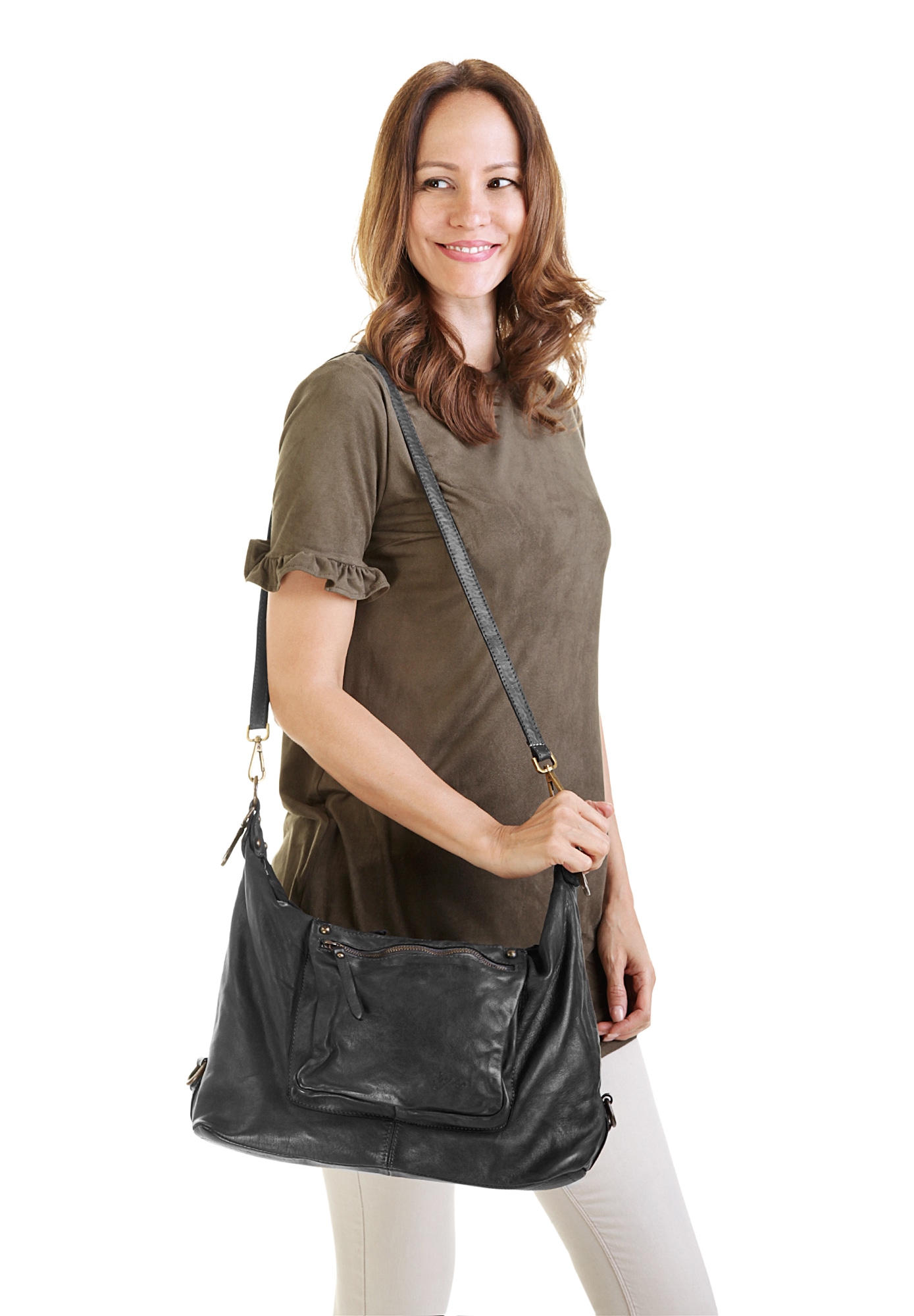 X-Zone Shopper, echt Leder, Made in Italy