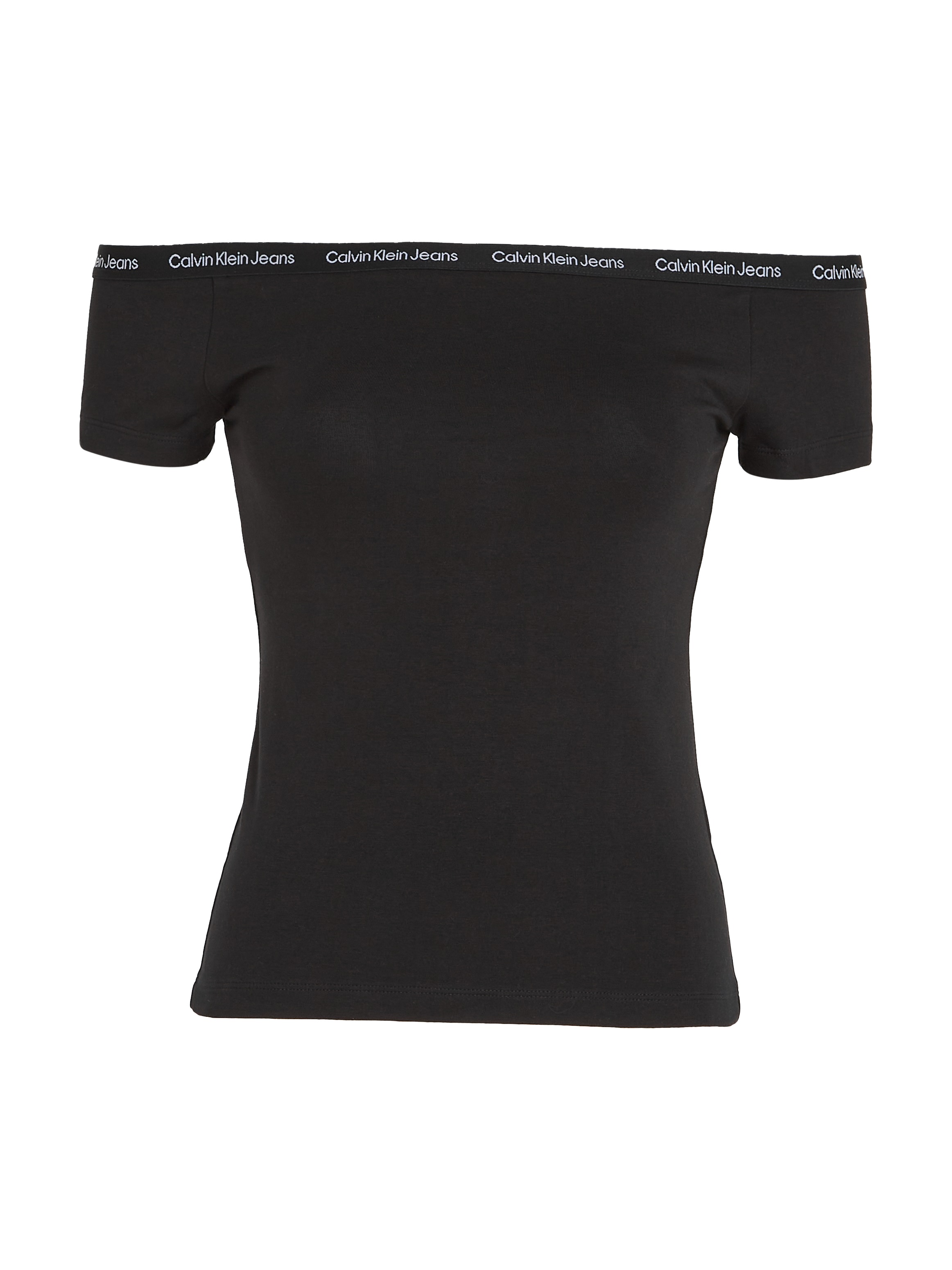Calvin Klein Jeans T-Shirt »LOGO ELASTIC BARDOT TOP«, mit Logoschriftzug