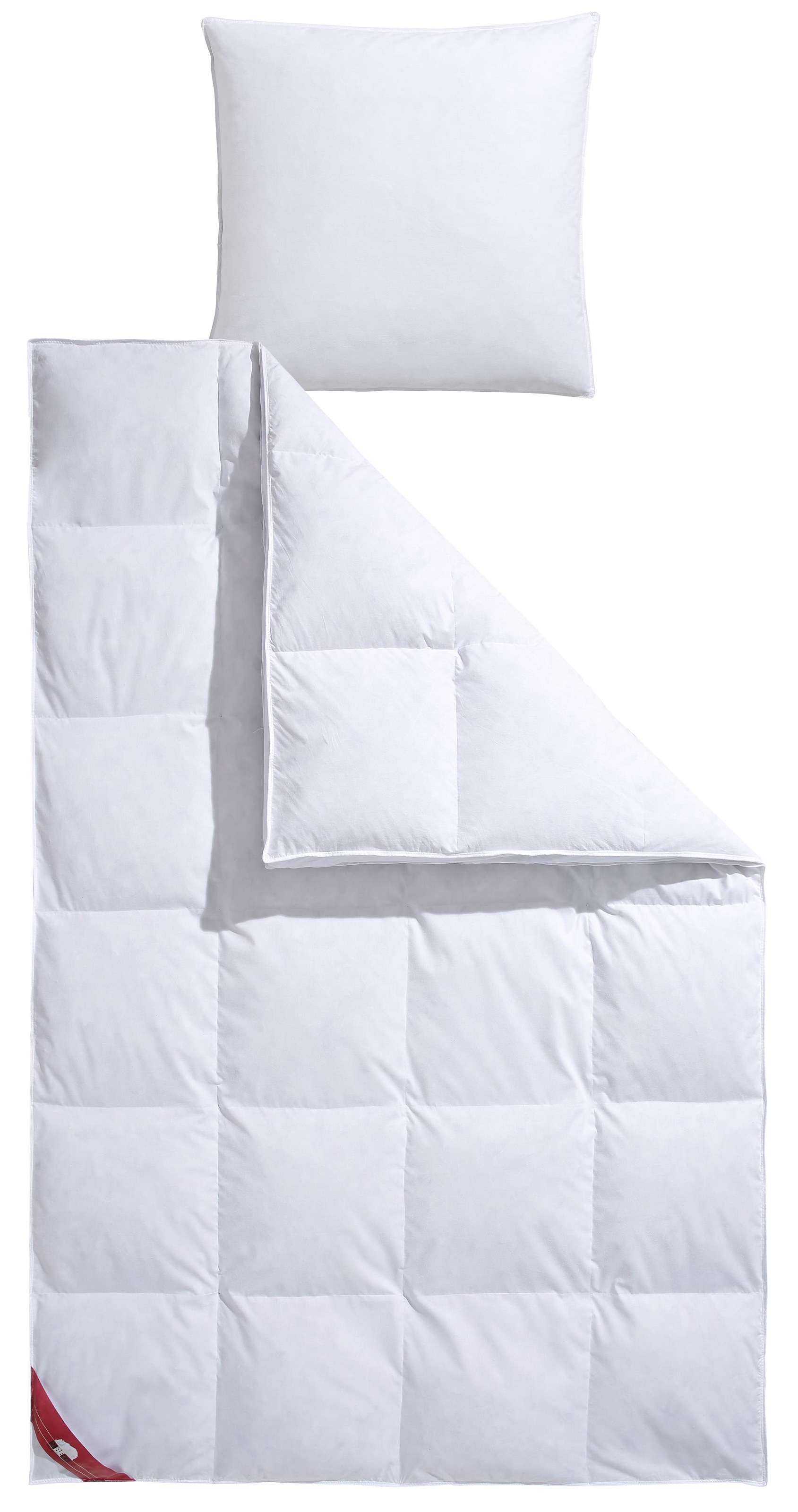 RIBECO Federbettdecke "Bettdecke in 135x200 und 155x220cm Topseller," extrawarm Füllung 80Federnund20Daunen 1 Stk. tlg. Daunen und Federn, Made in Germany, mit gratis 80x80 cm Kissen