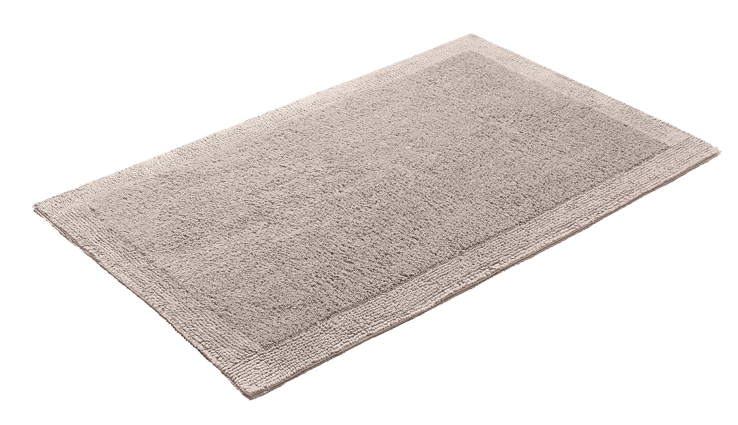 my home Badematte »Kapra, Badvorleger, Badezimmer Teppich«, beidseitig nutzbar-fussbodenheizungsgeeignet-strapazierfähig, mit Bordüre, Badteppich, Badematte, Baumwolle