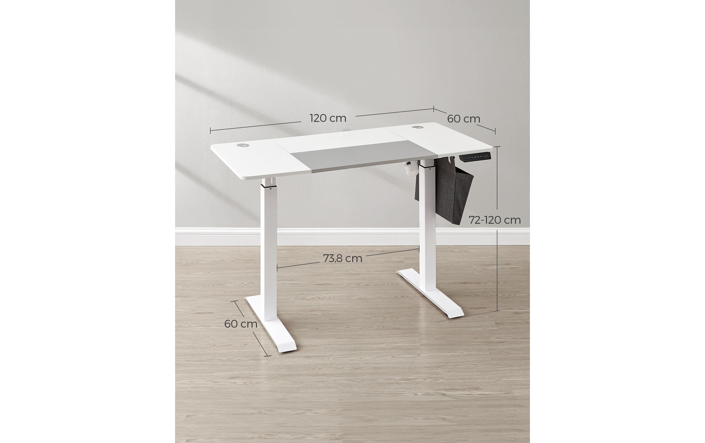 SONGMICS Schreibtisch »120 x 60 cm höhenverstellbar«