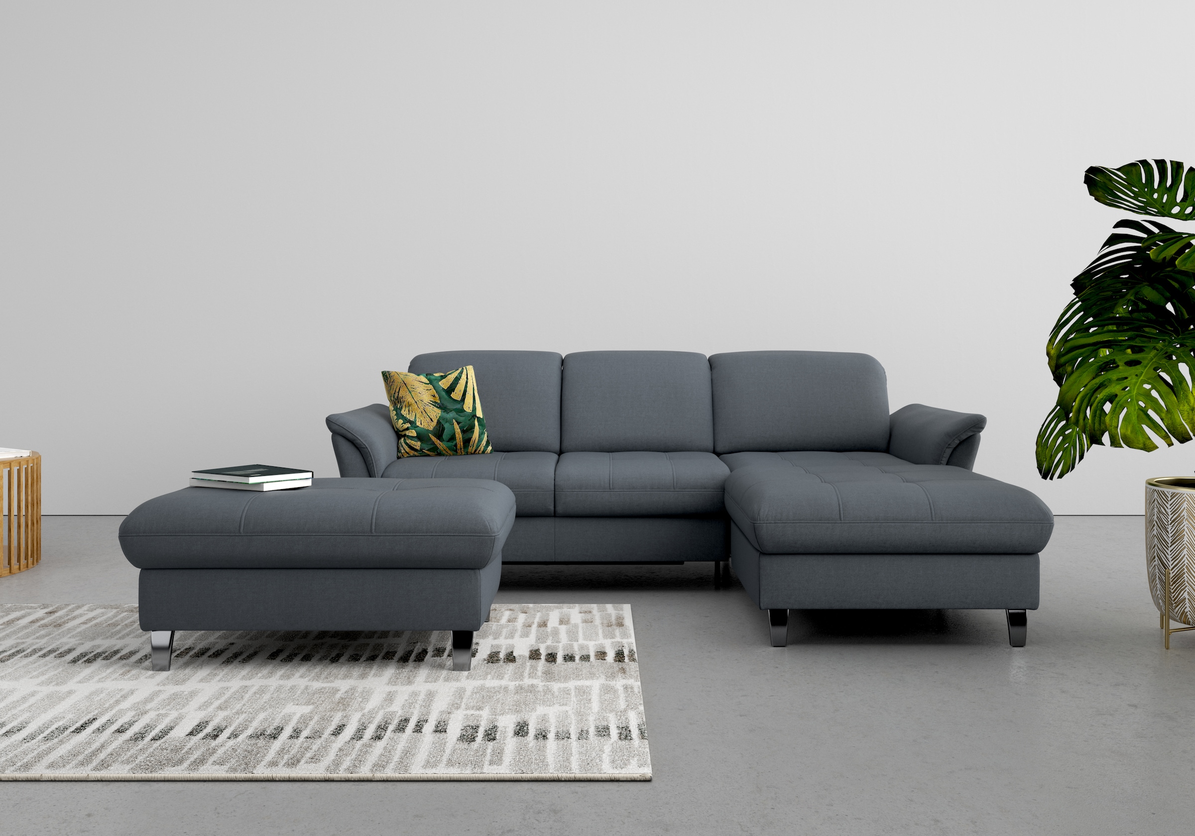 sit&more Ecksofa »Maggiore L-Form«, wahlweise mit Kopfteilverstellung, Bettfunktion und Bettkasten