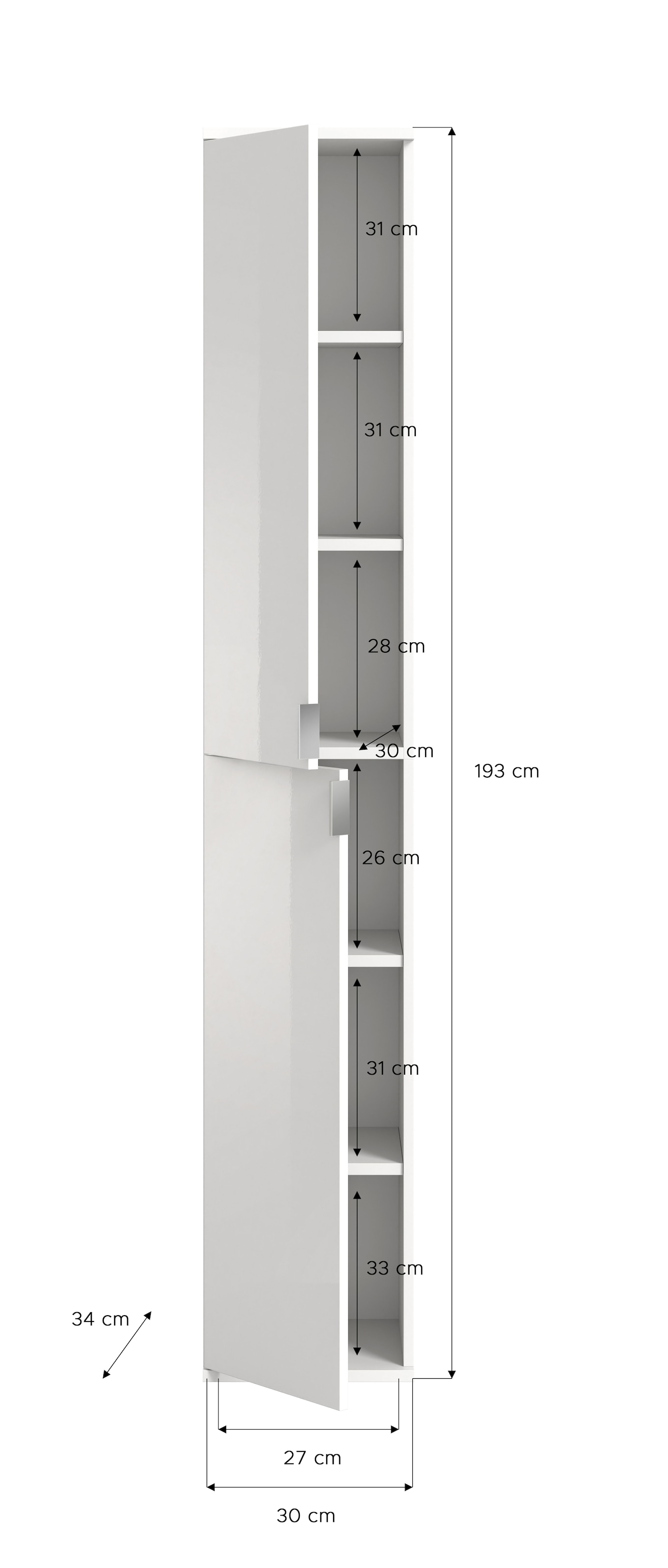 INOSIGN Hochschrank »Garderobenschrank«, Diele, Flur, Schranksystem, Garderobenmöbel