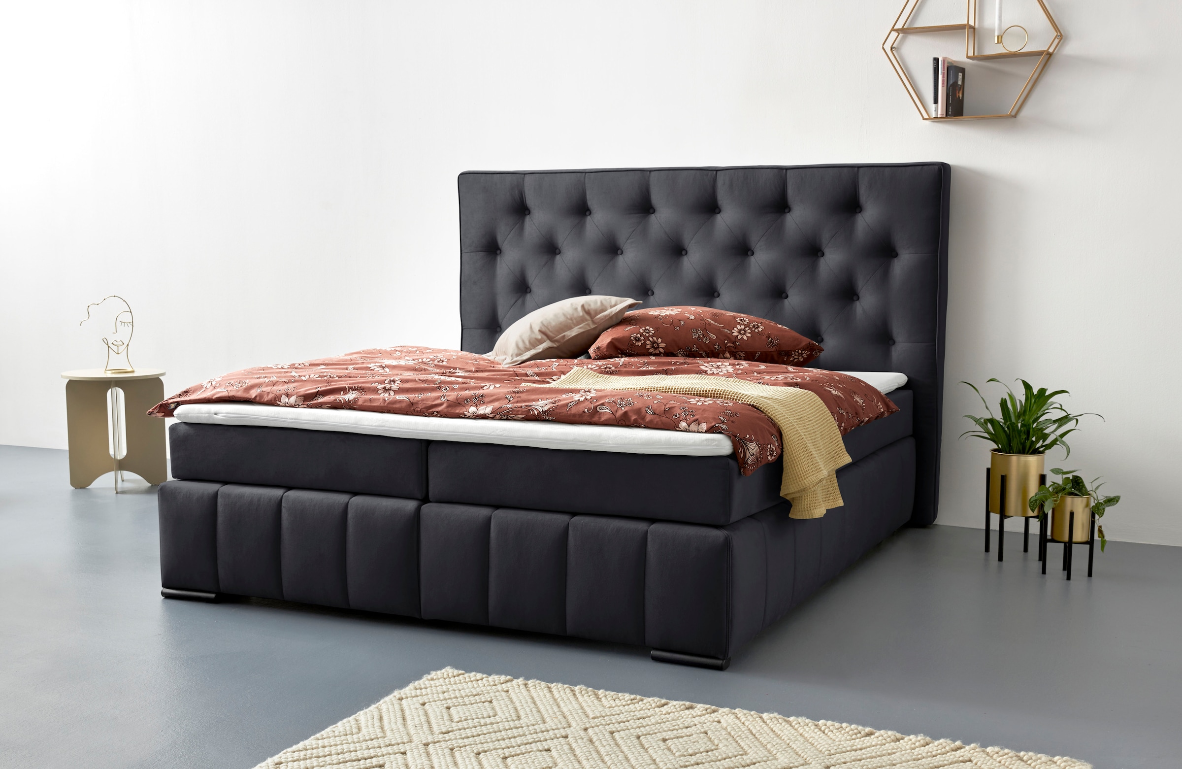 COLLECTION AB Boxbett »Vancouver«, inkl. Topper, 3 Matratzenarten und in H2, H3 und H4 wählbar