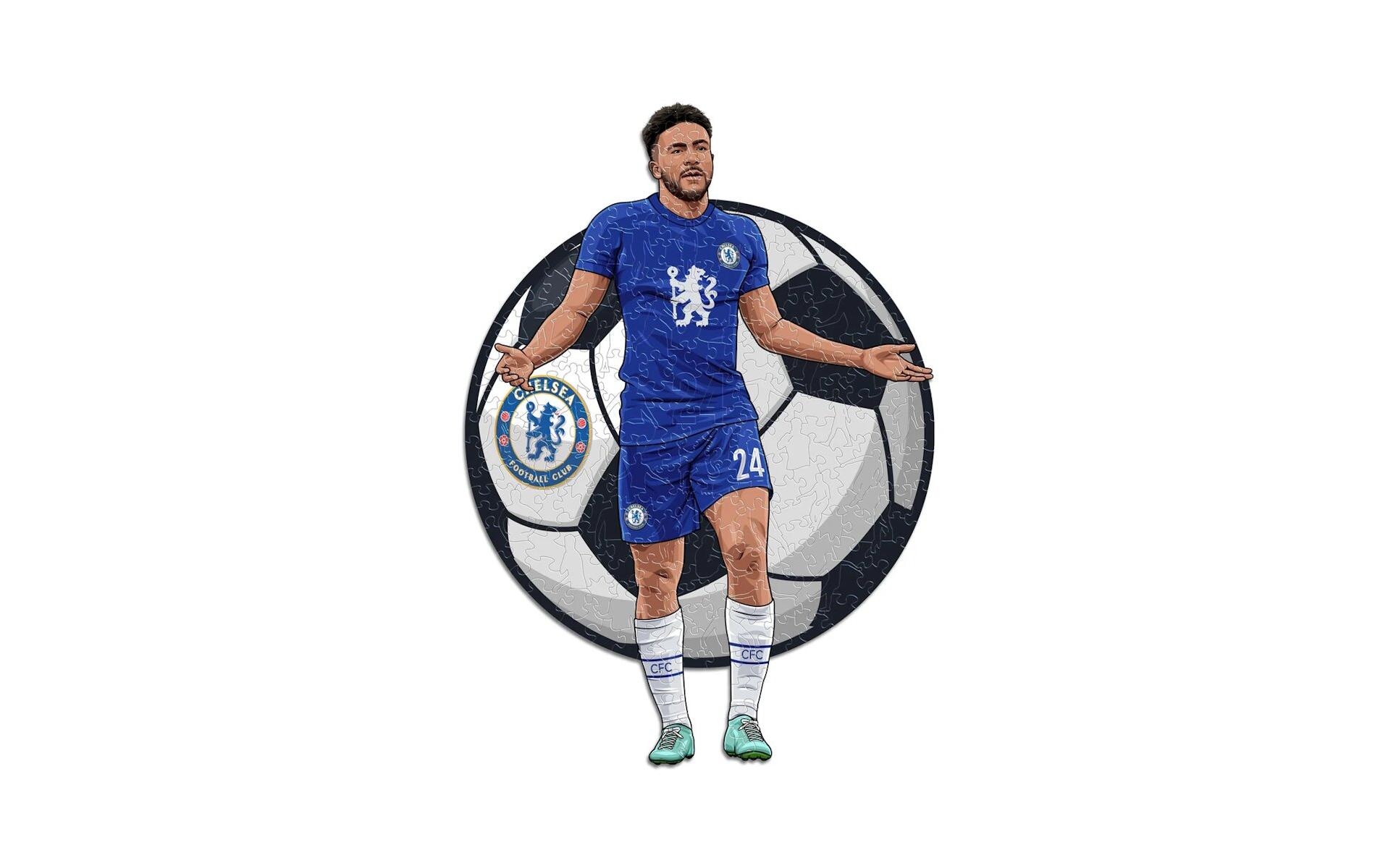 Puzzle »Iconic Chelsea FC – Reece James«, Holzart: Birke (Herkunftsland: China)
