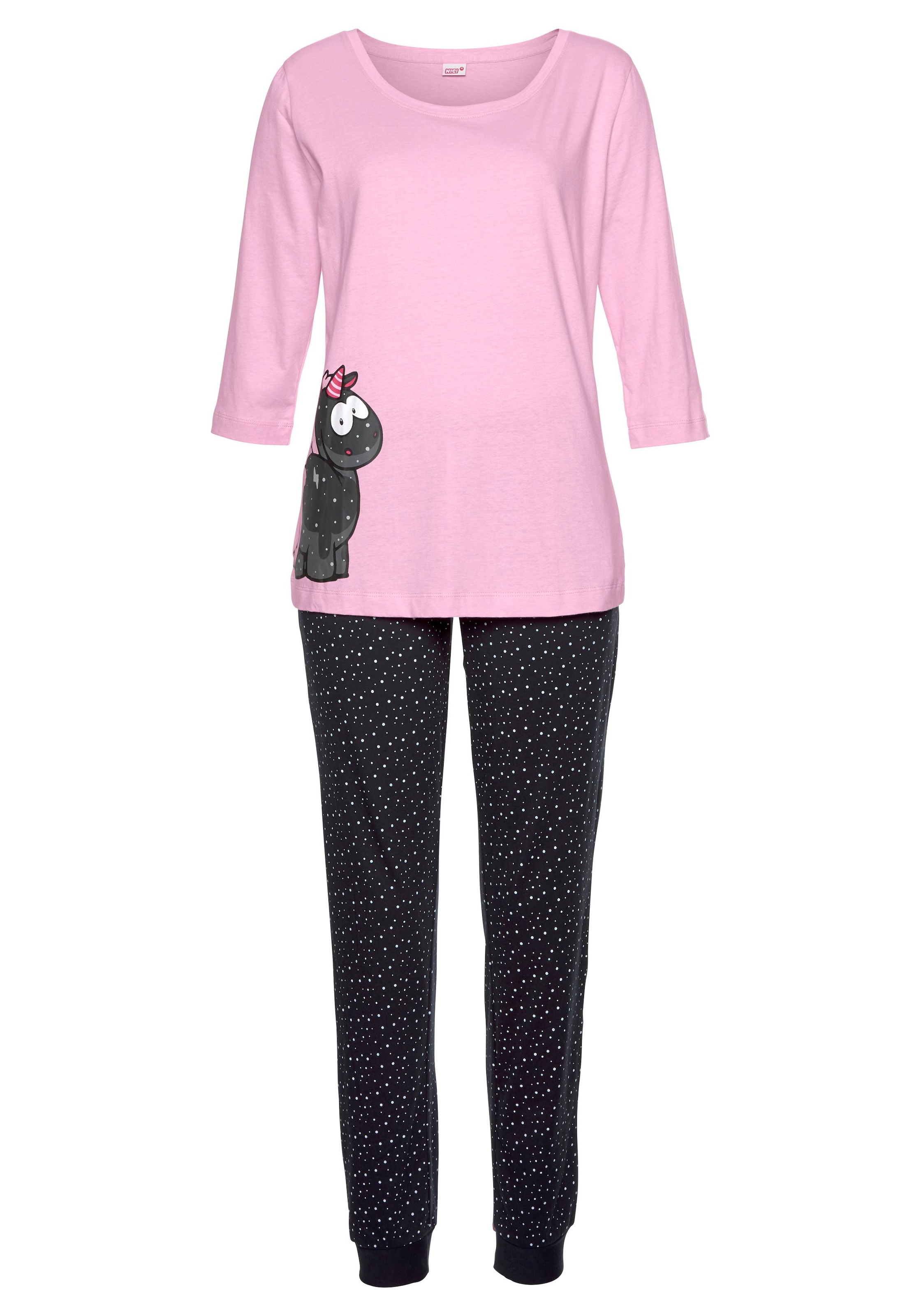 NICI Pyjama, (2 und 1 online tlg., bei mit Schlafhose Schweiz Stück), kaufen gepunkteter Einhorn-Print Jelmoli-Versand
