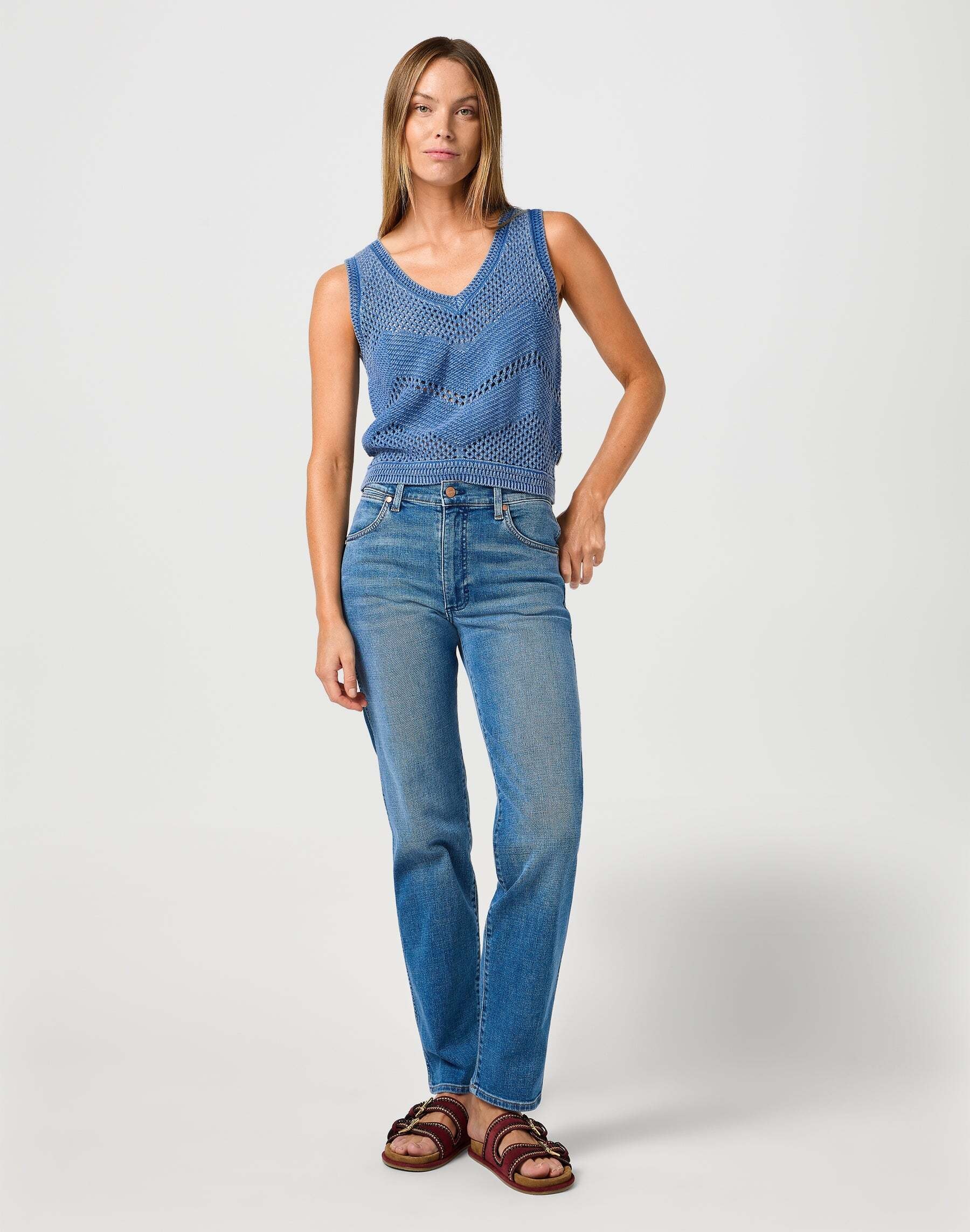 Wrangler Kurzarmshirt »Wrangler Top Sweater Tank«