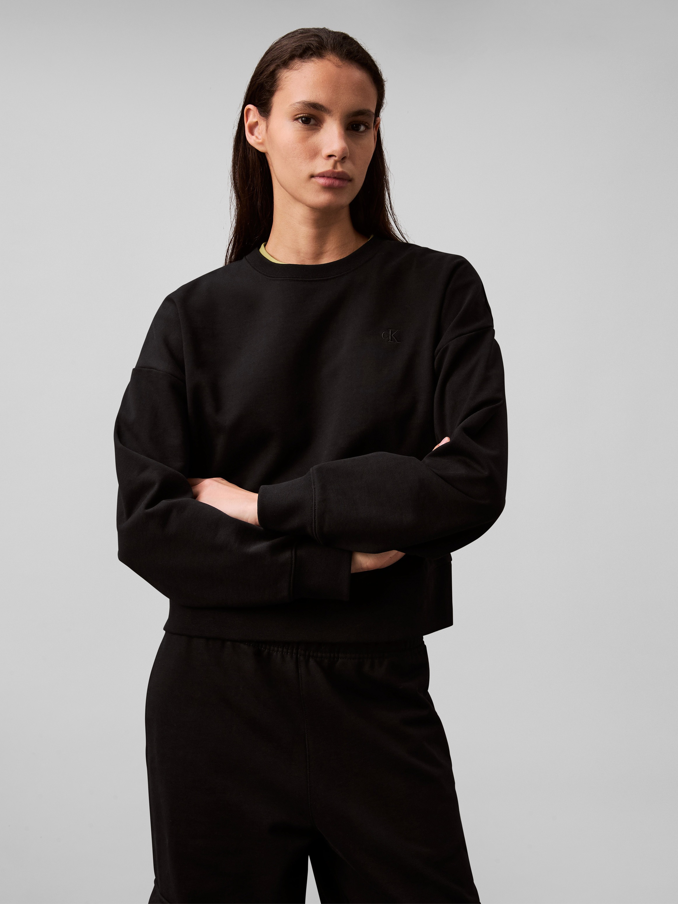 Calvin Klein Jeans Sweatshirt »LS ARCHIVE LOGO FRENCH TERRY RLX«, Mit Rundhalsausschnitt, regular fit