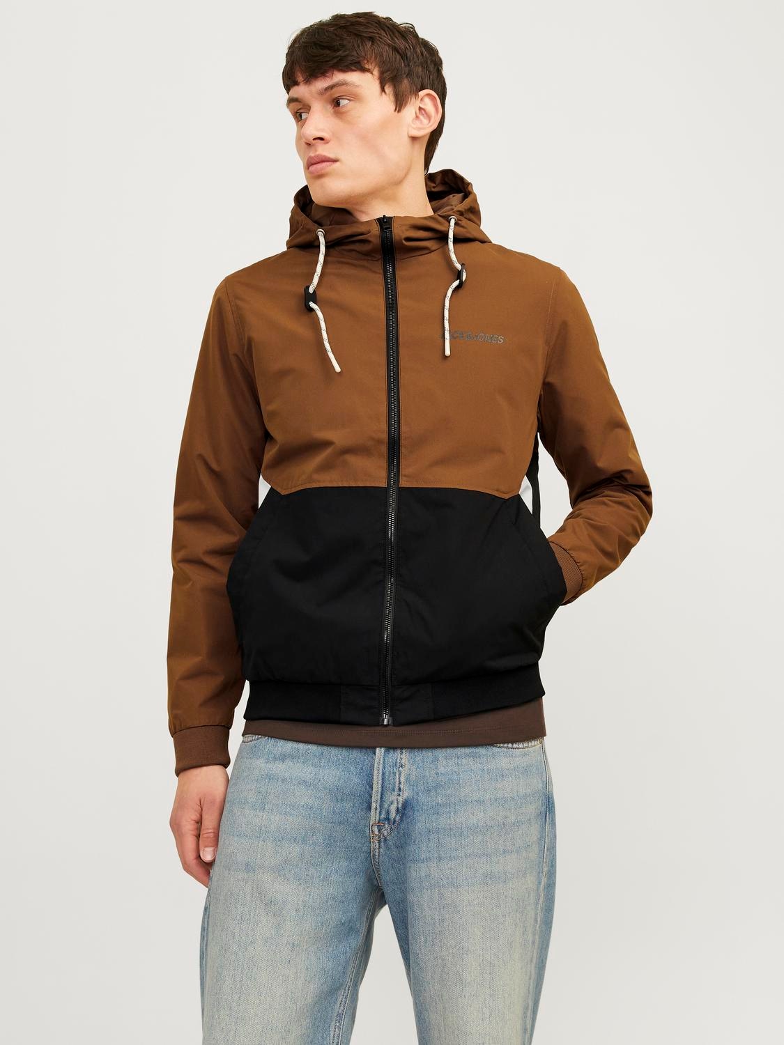 Jack & Jones Blouson »JJERUSH HOOD BOMBER NOOS«, mit Kapuze, mit Logo Schriftzug