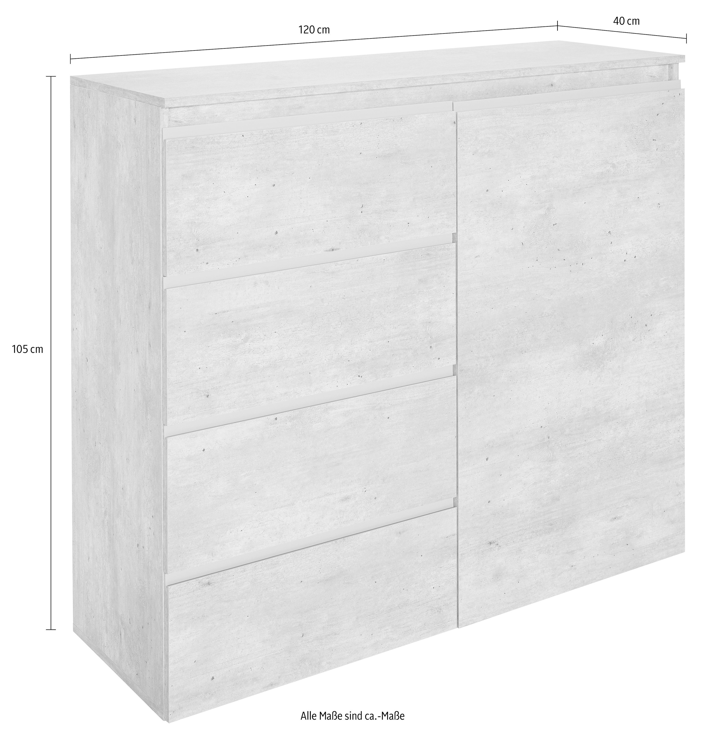 Home affaire Highboard "Magic, Highboard, Hochschrank, Hochkommode" mit 4 Türen,8 Schubkästen,komplett Hochglanz lackiert, Breite 240cm