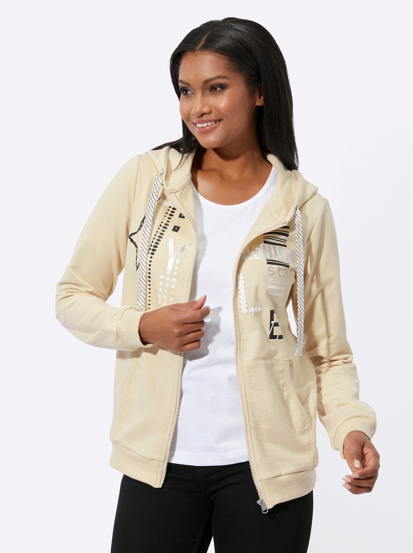 Inspirationen Shirtjacke »Sweatjacke« 1 Stk.