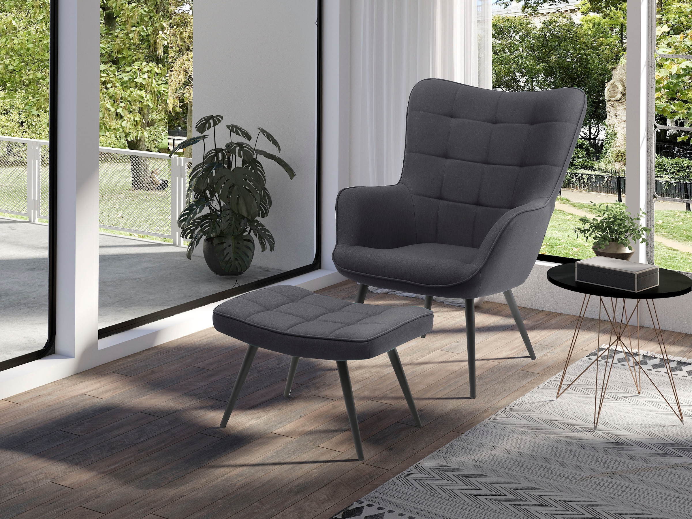 byLIVING Sessel »Uta«, (1 St.), in Cord, Samt oder Webstoff