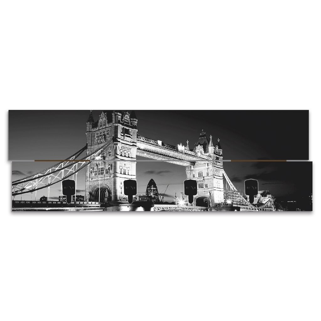 Artland Garderobenleiste »Tower Bridge in der Abenddämmerung«