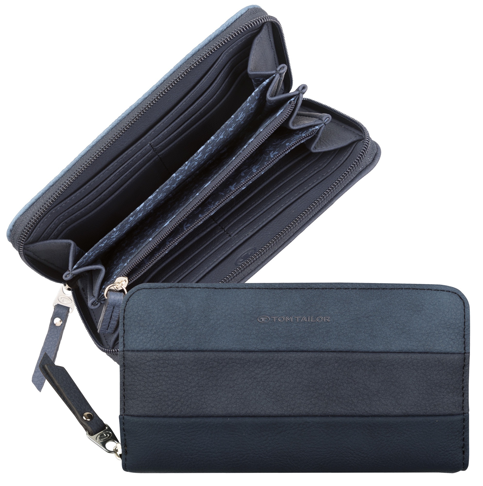 TOM TAILOR Geldbörse "ELLEN Long zip wallet" im modischen Streifendesign