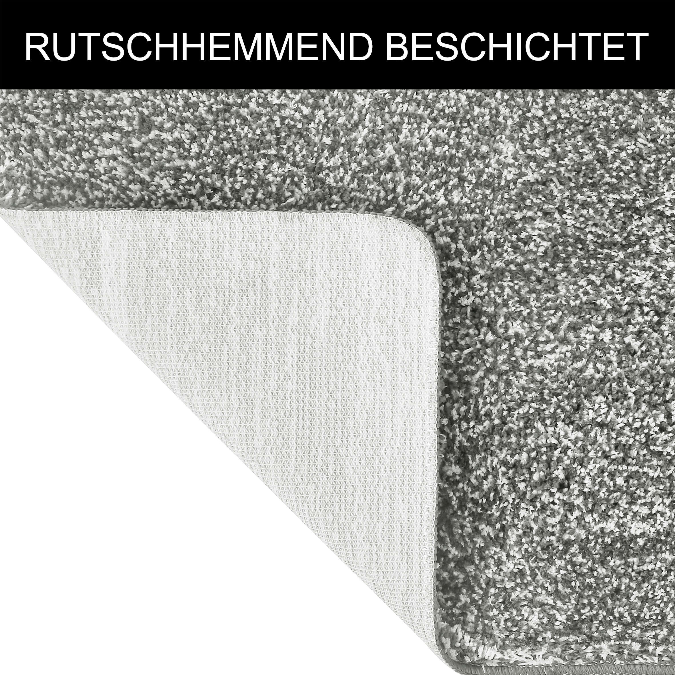 my home Badematte »Sanremo, Badvorleger, Badezimmer Teppich, sehr weich«, rutschhemmend beschichtet, fussbodenheizungsgeeignet-schnell trocknend, Badteppich, unifarben, rechteckig, rund & als 3-tlg. Set erhältlich