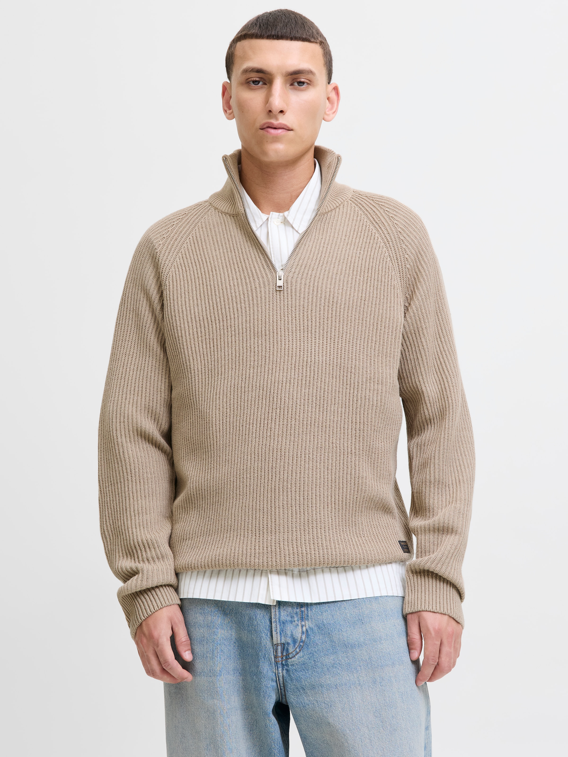 Jack & Jones Troyer »JJPANNEL KNIT HALF ZIP AW25«