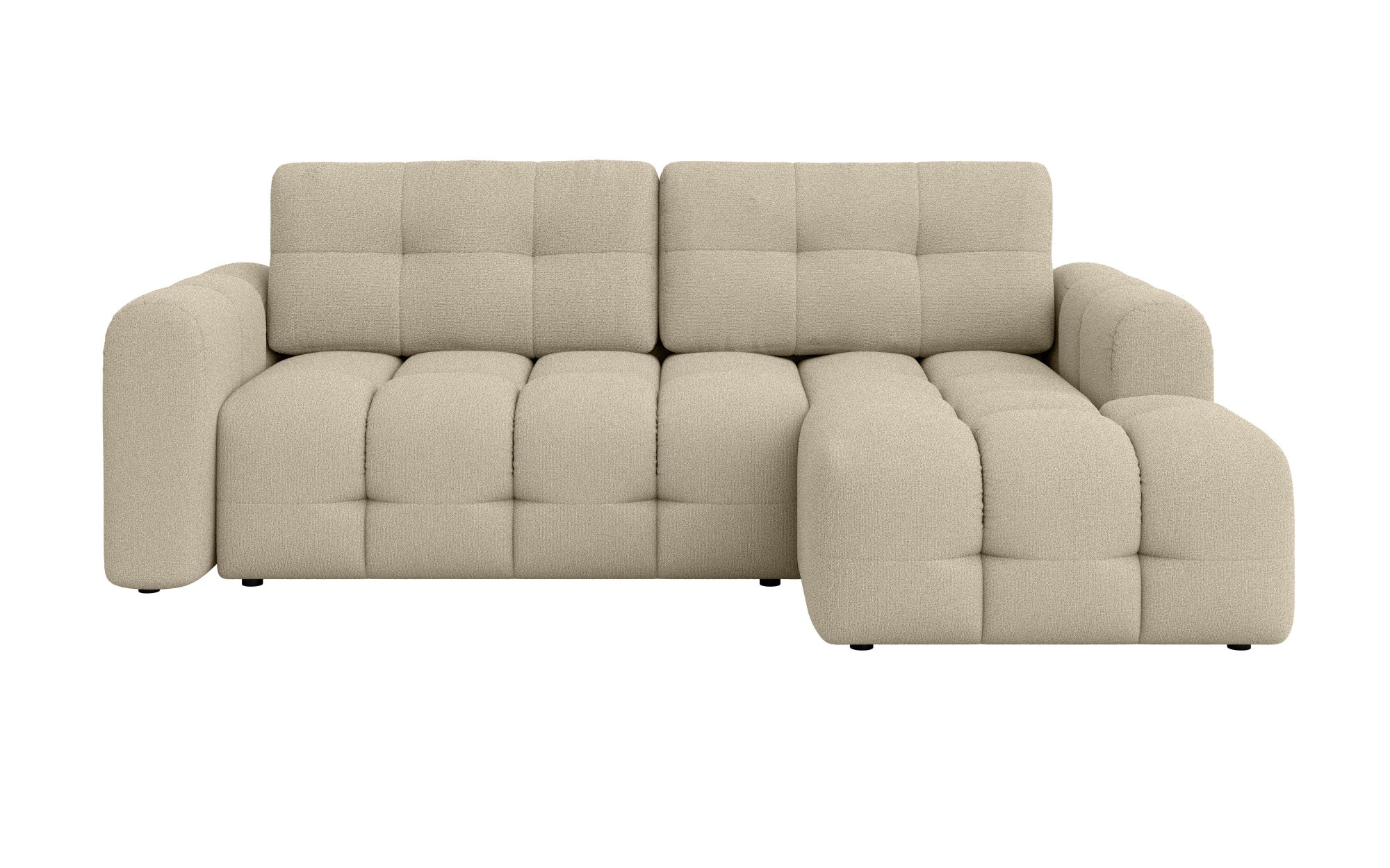INOSIGN Ecksofa »Manilla, wahlweise mit Bettfunktion, B/T/H 265/170/91 cm«, L-Form mit Recamiere rechts/links bestellbar, Wellenunterfederung
