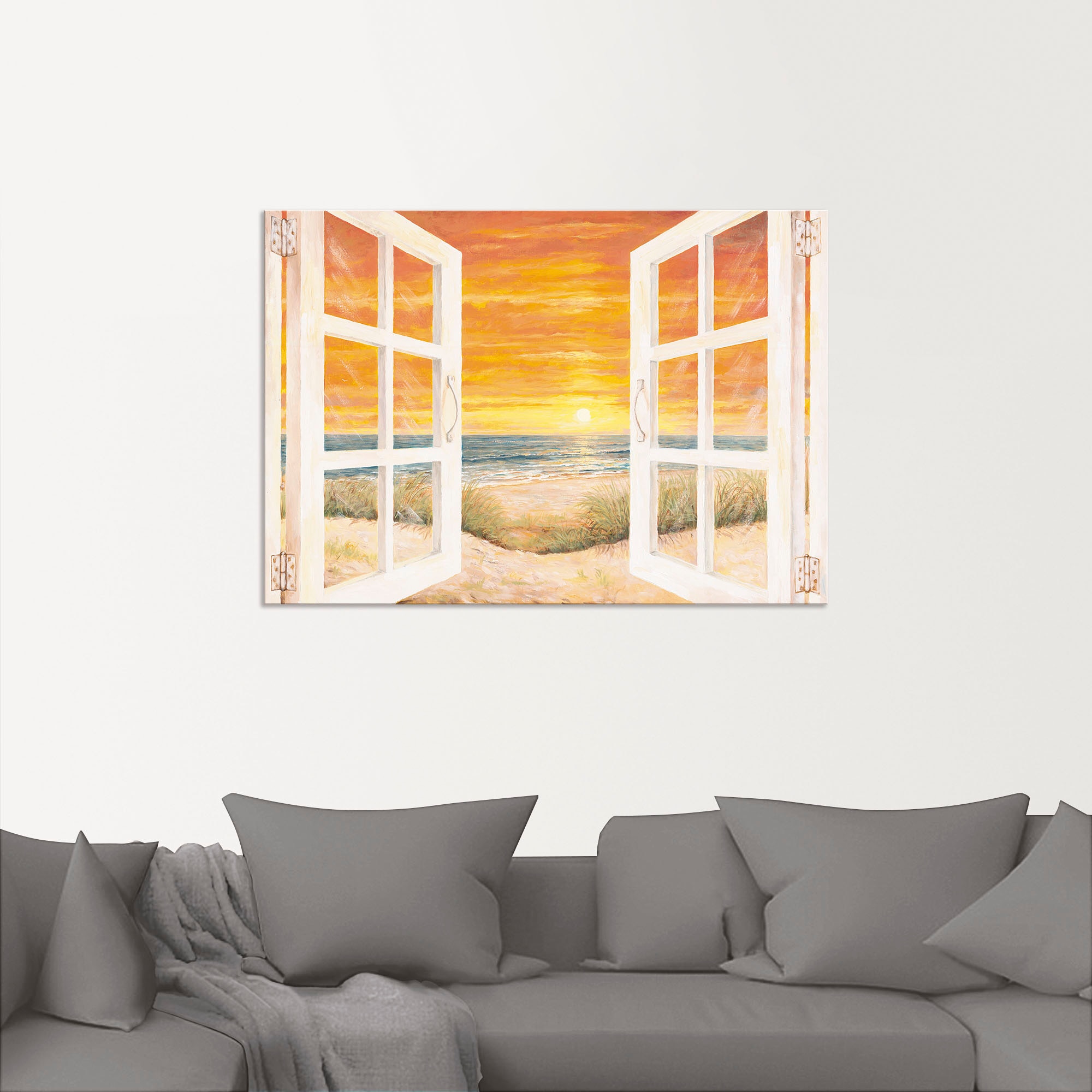 Artland Wandbild »Fenster zum Meer«, Meer Bilder, (1 St.), als Alubild, Outdoorbild, Leinwandbild, Wandaufkleber, versch. Grössen