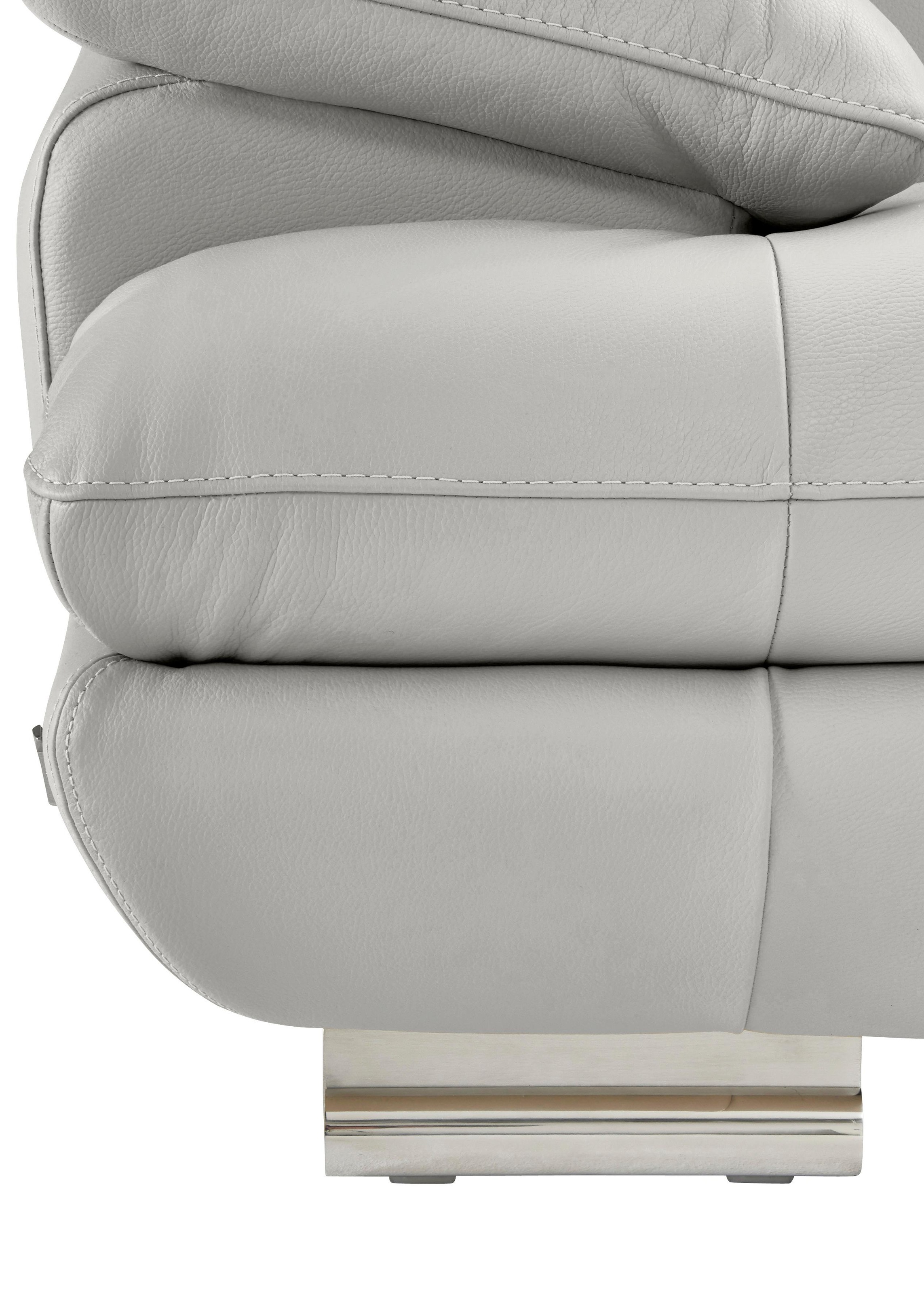 CALIA ITALIA Wohnlandschaft »Magic, italienisches Sofa zum Träumen, erstklassiger Sitzkomfort«, verstellbaren Kopfstützen zum Relaxen, in 2 Lederqualitäten, U-Form